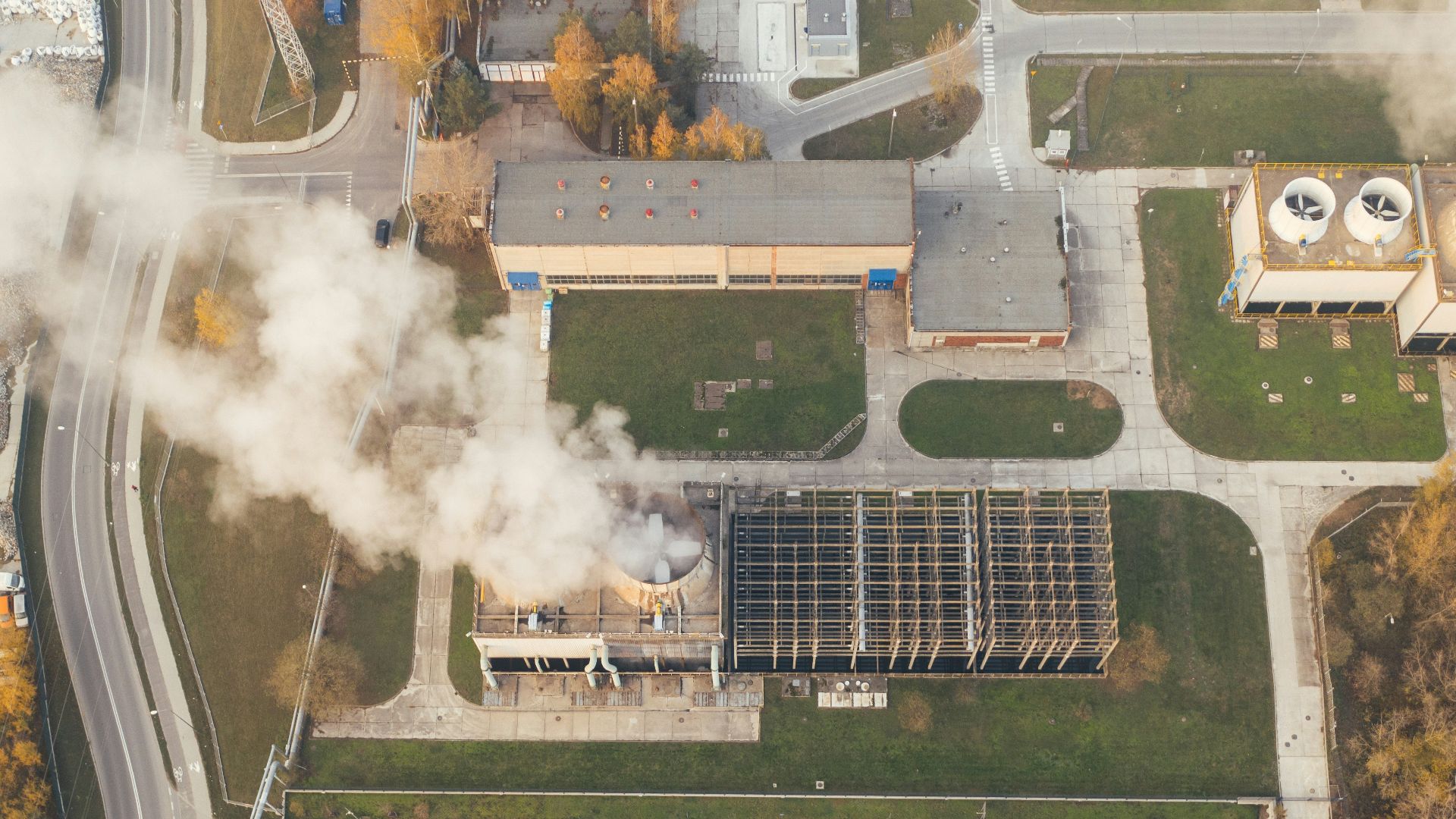 white smoke coming out from a window