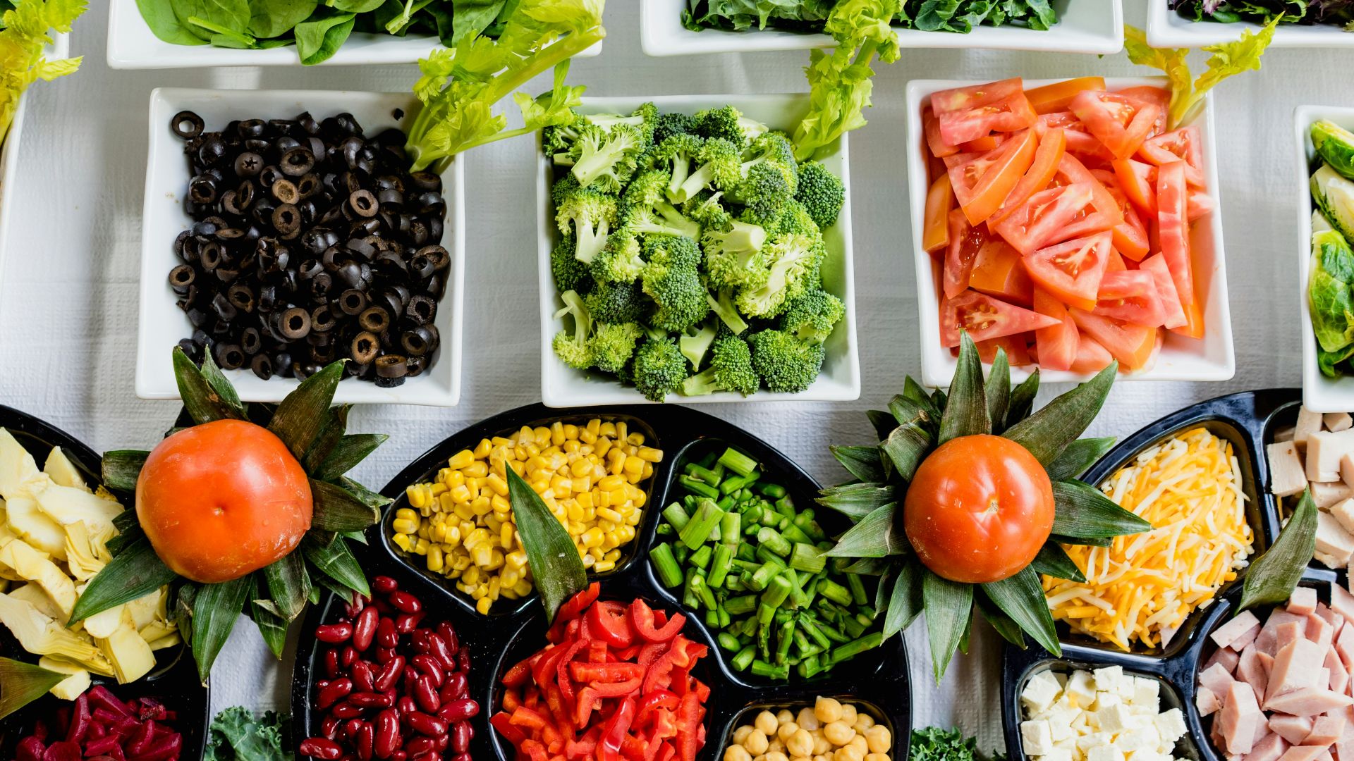 macro shot of vegetable lot