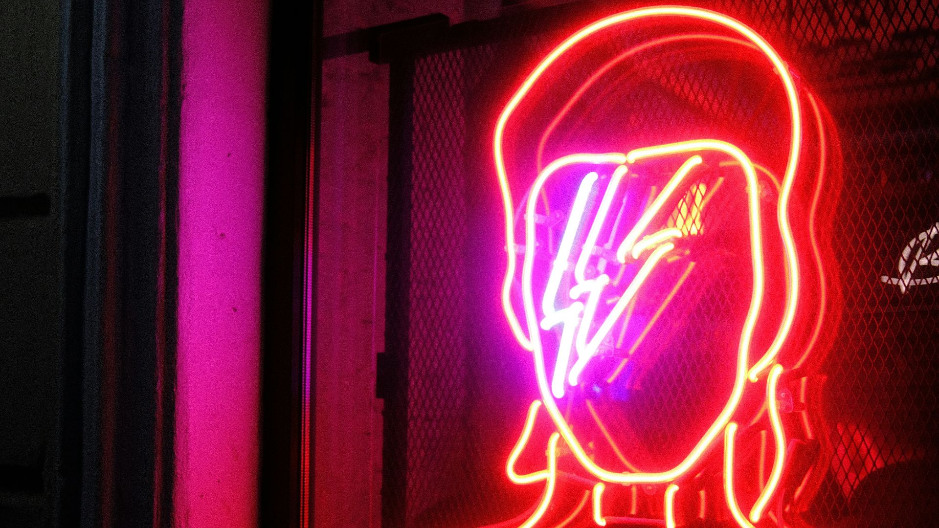 a red light in a window