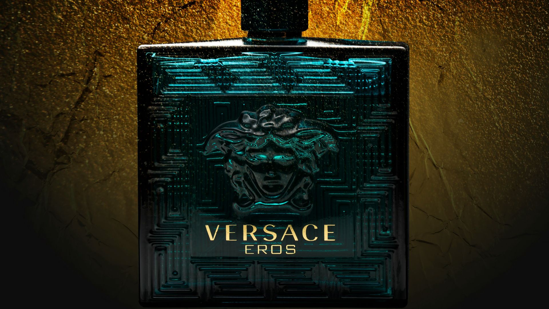 blue and black box on brown textile