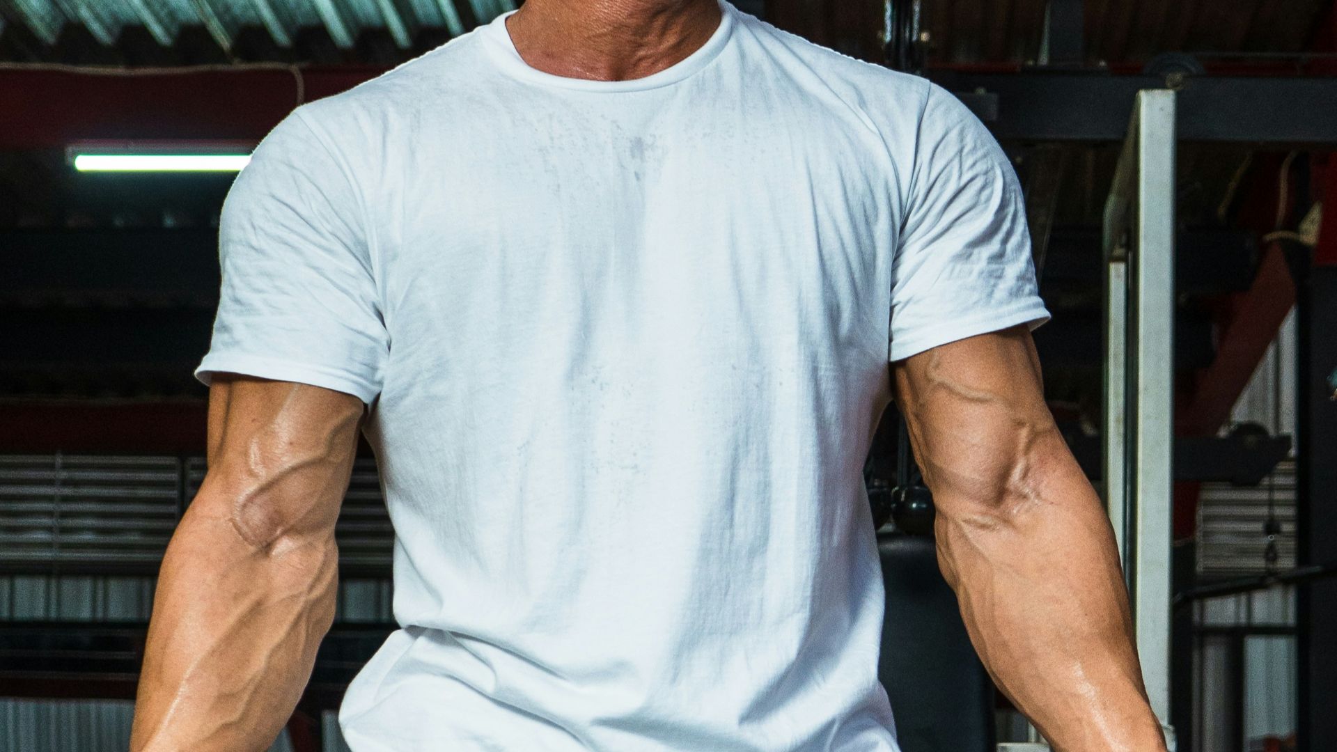 a man in a white shirt