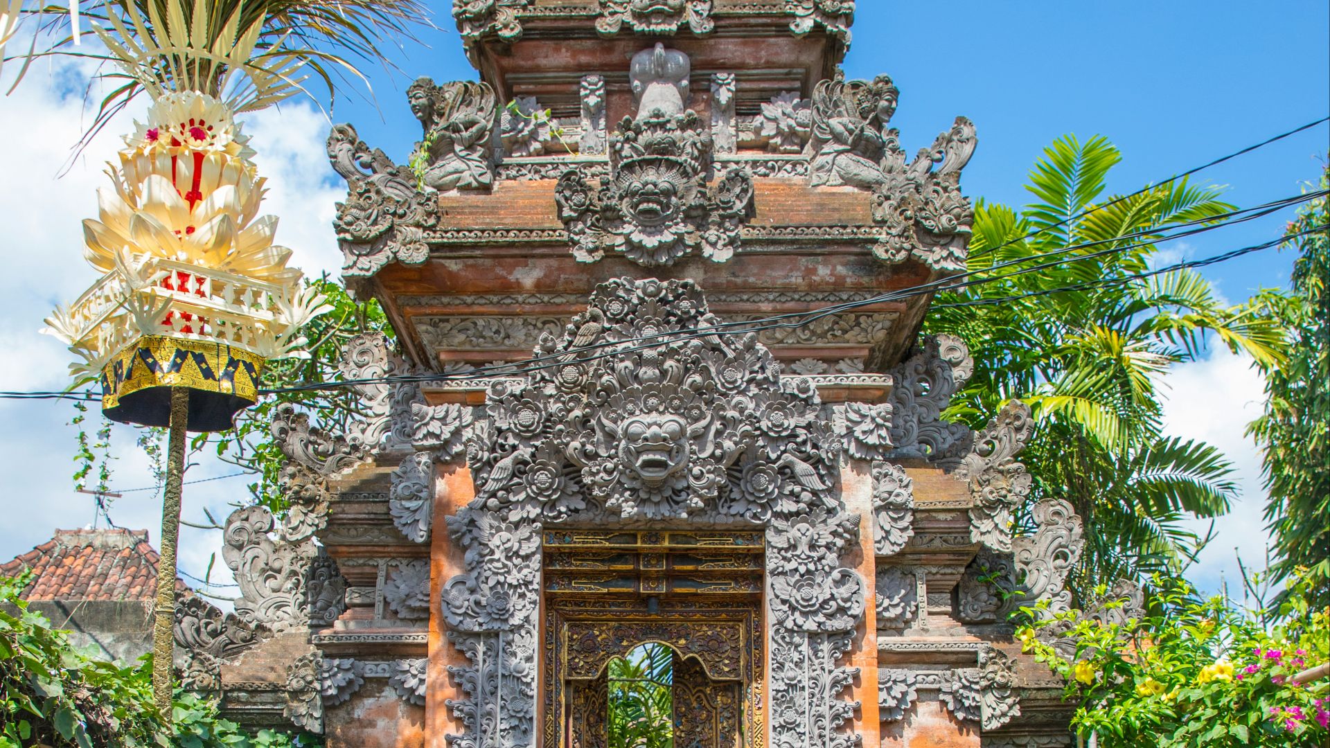 a stone building with steps leading up to it