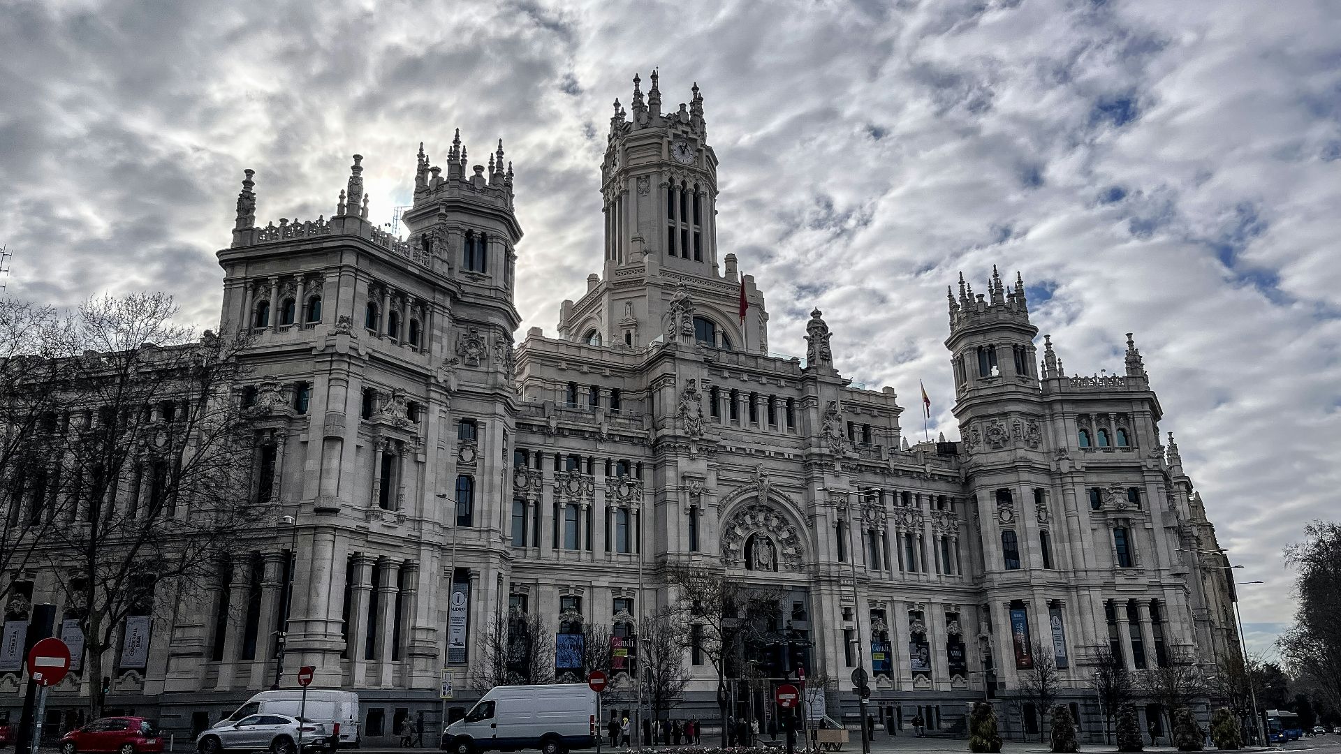 a large building with a clock tower on top of it