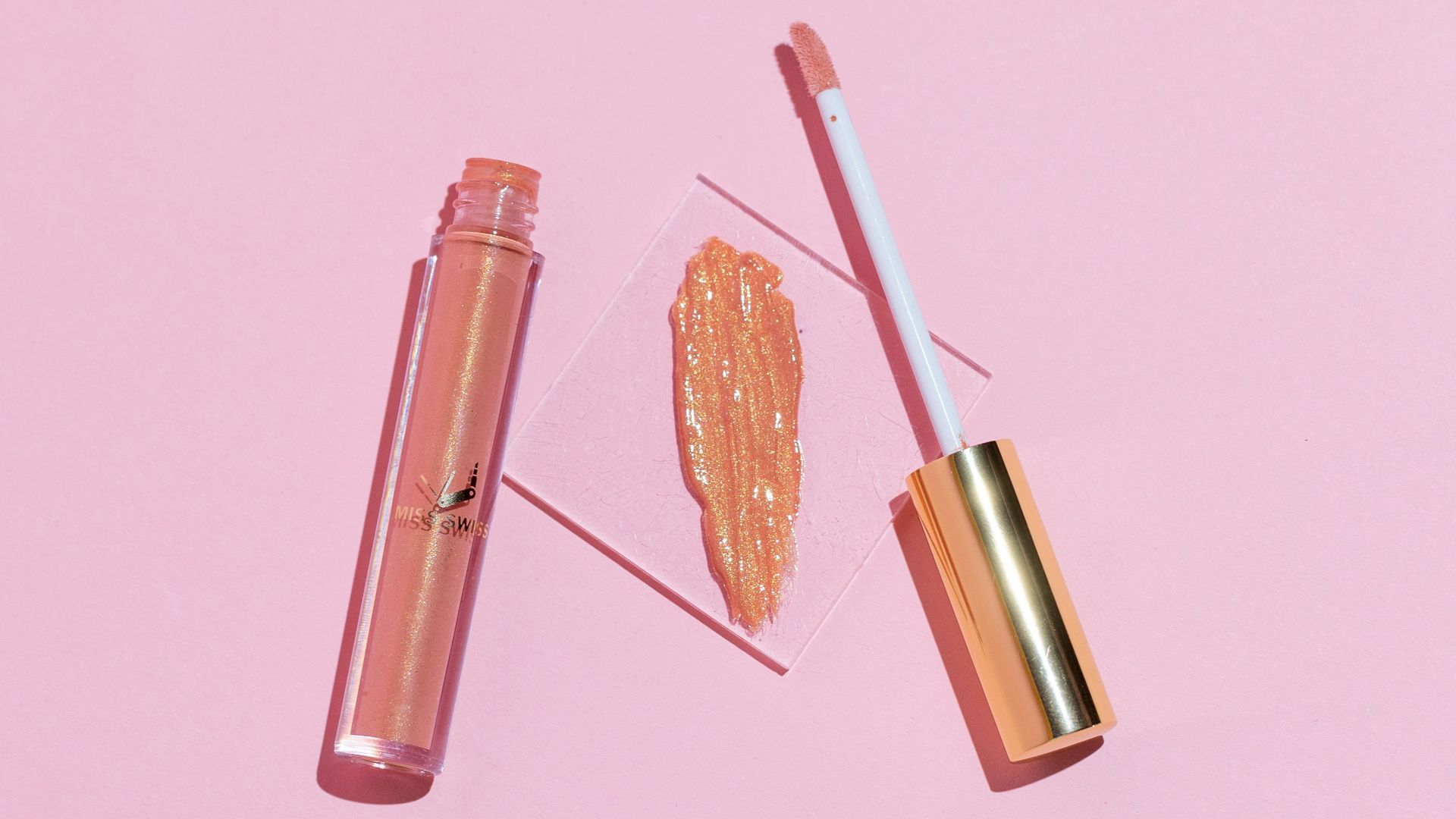 pink and brown tube bottles