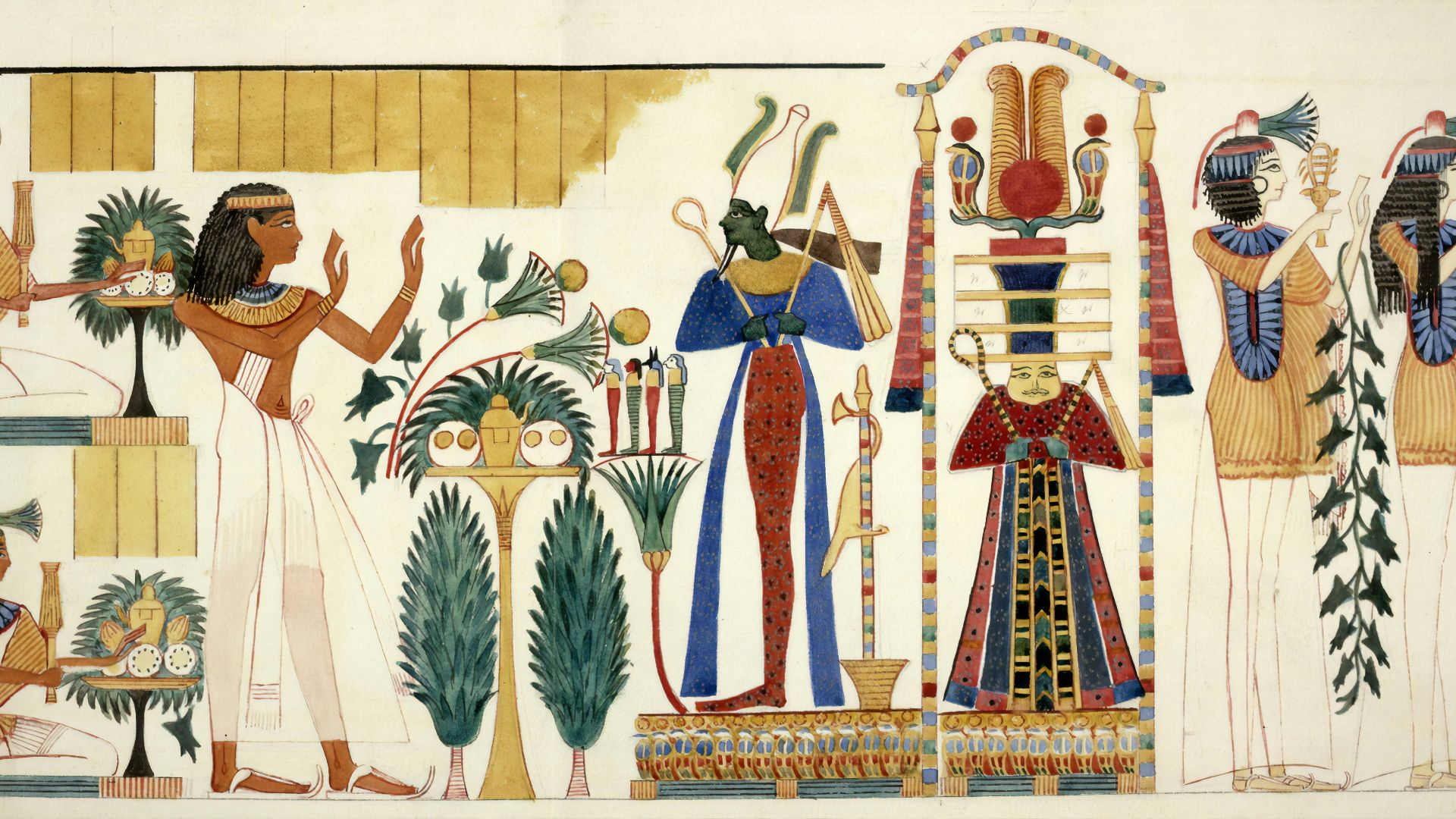 multicolored Egyptian painting