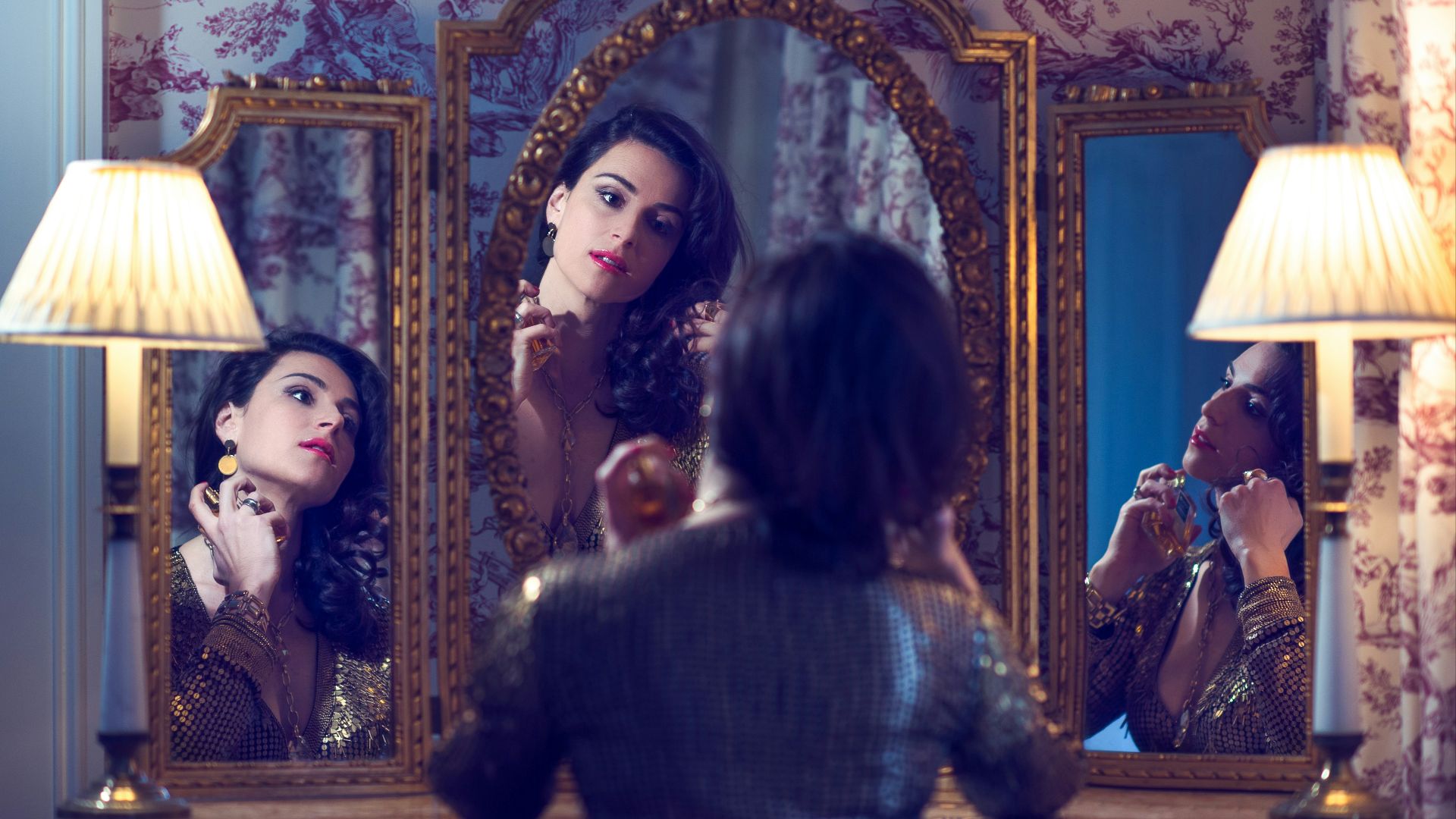 woman in blue long sleeve shirt