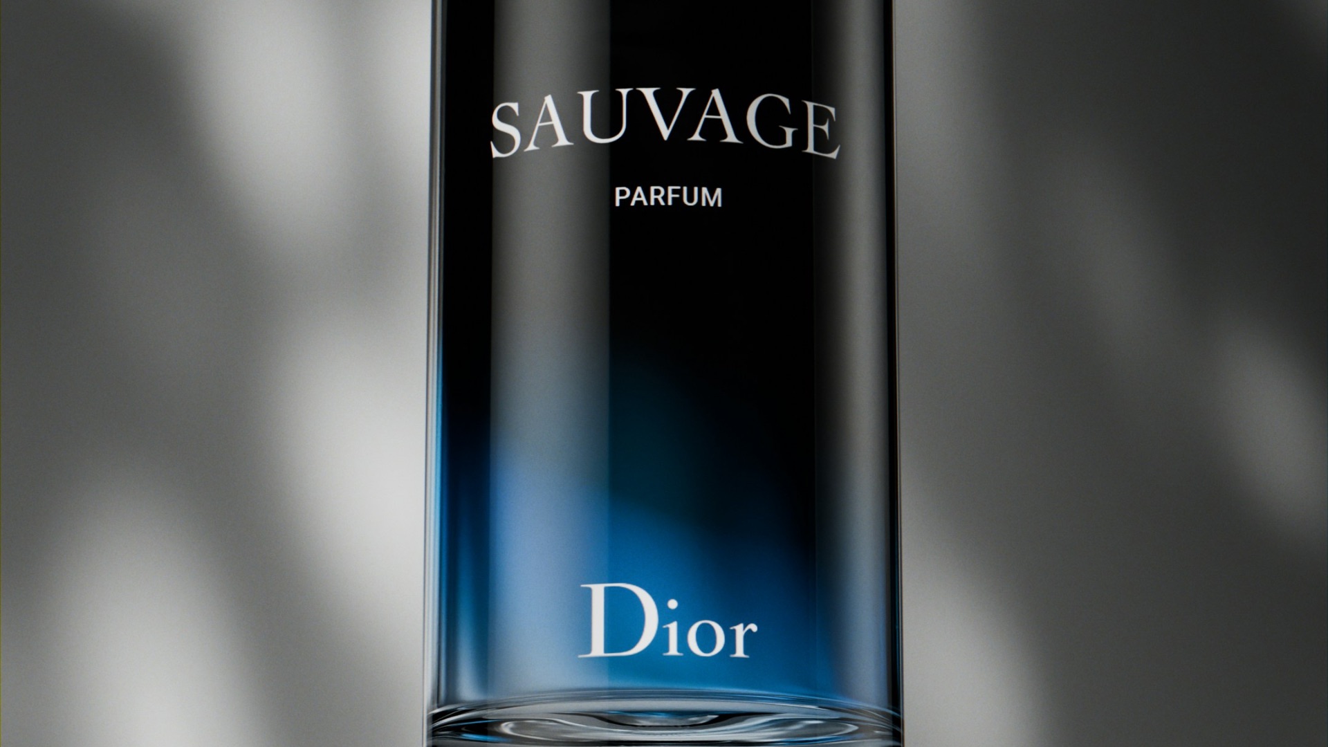 a bottle of dior sauvage on a shelf