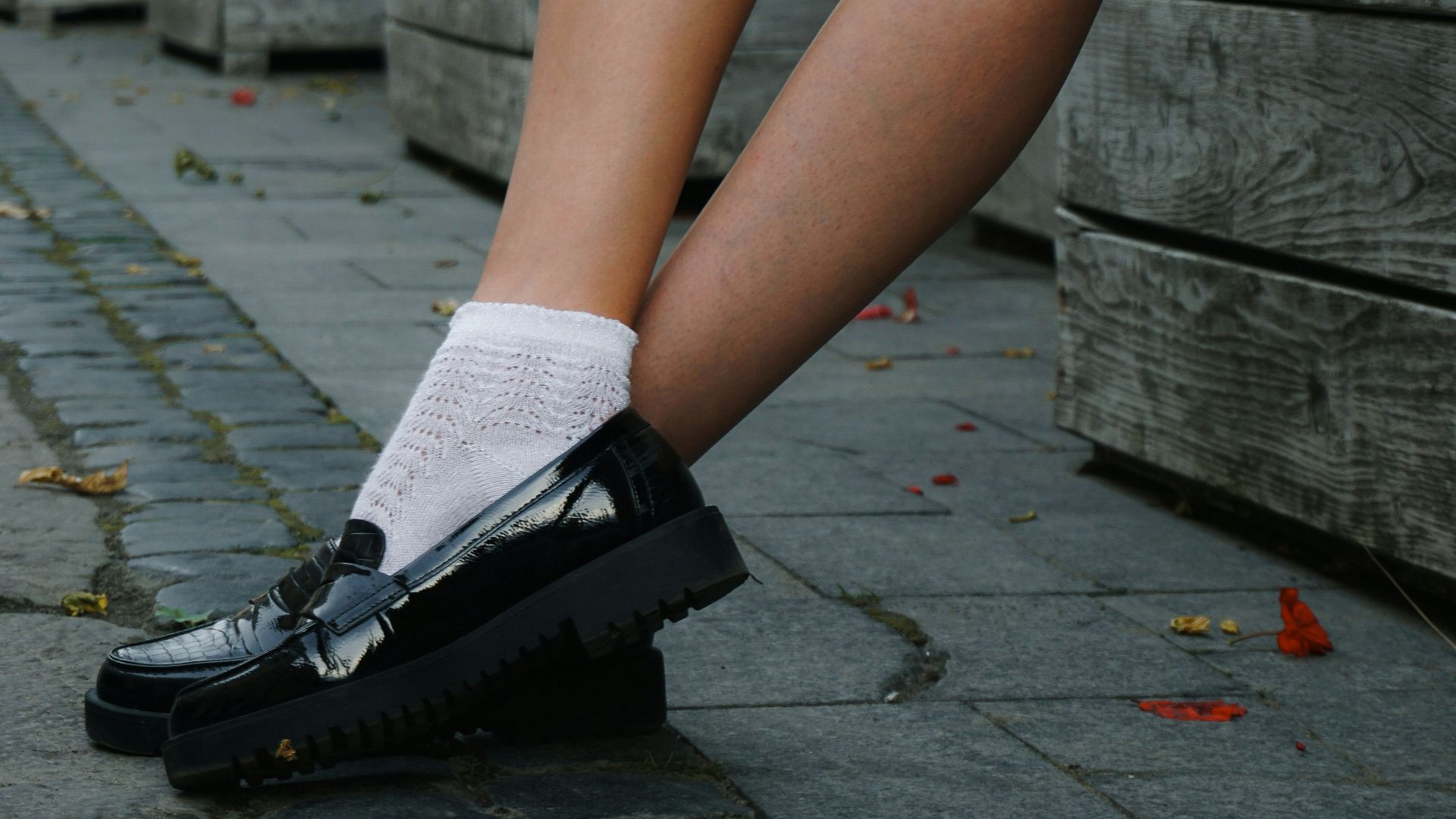 a person sitting on a bench