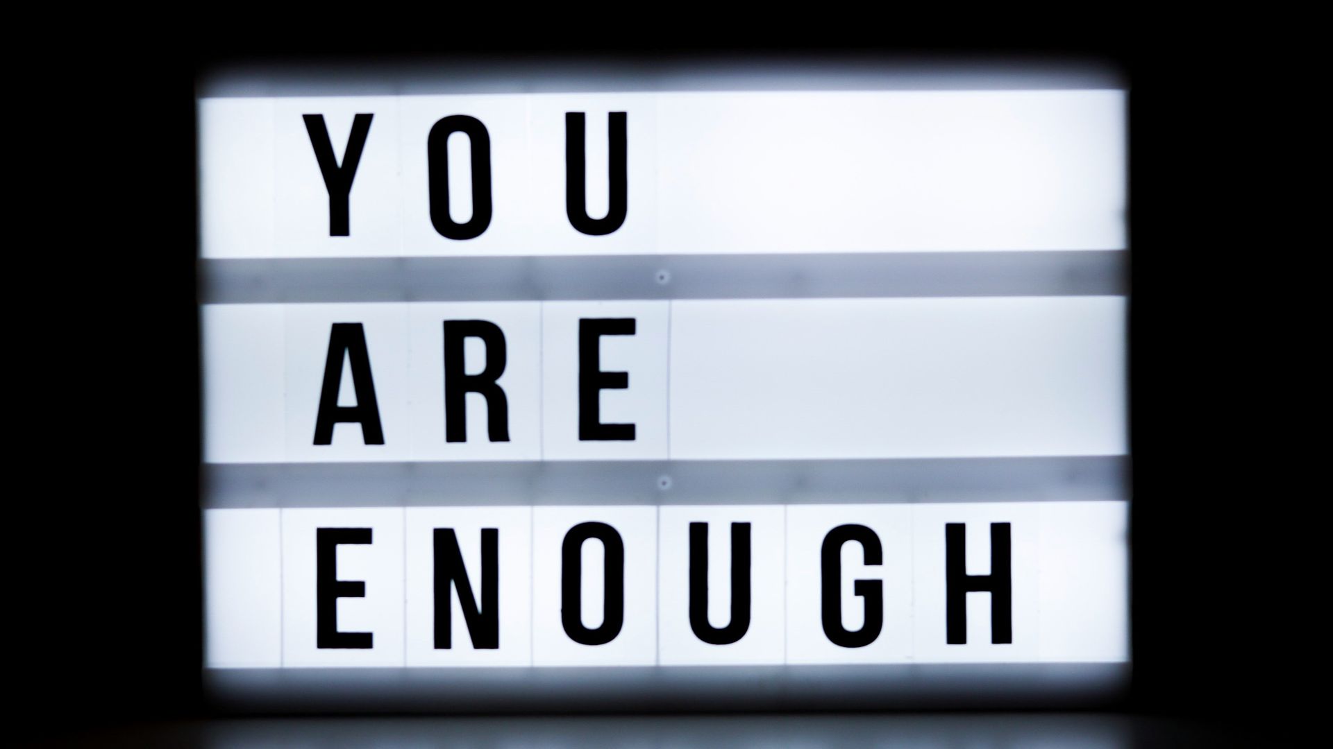 you are enough text