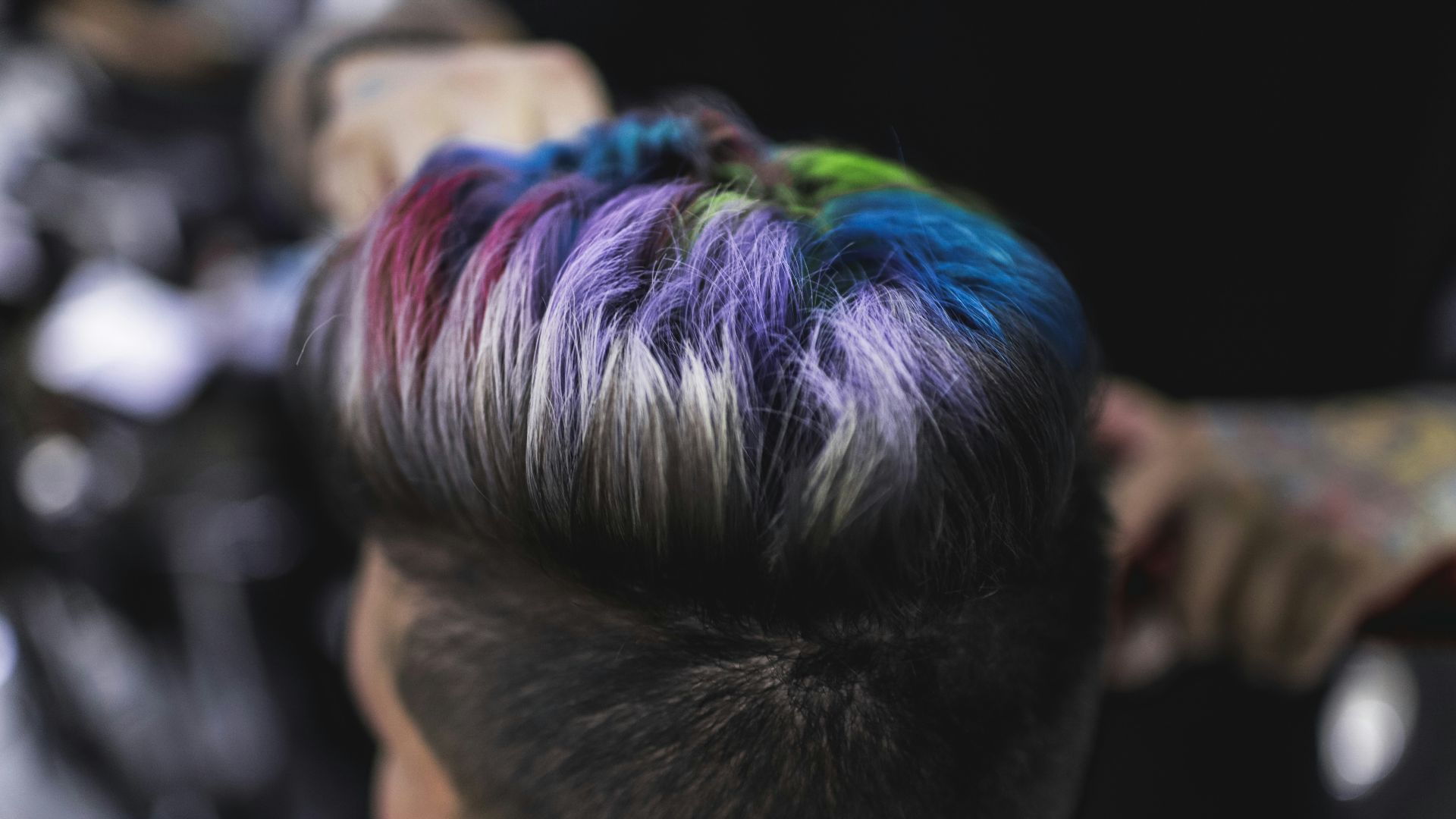 multicolored hair close up photography