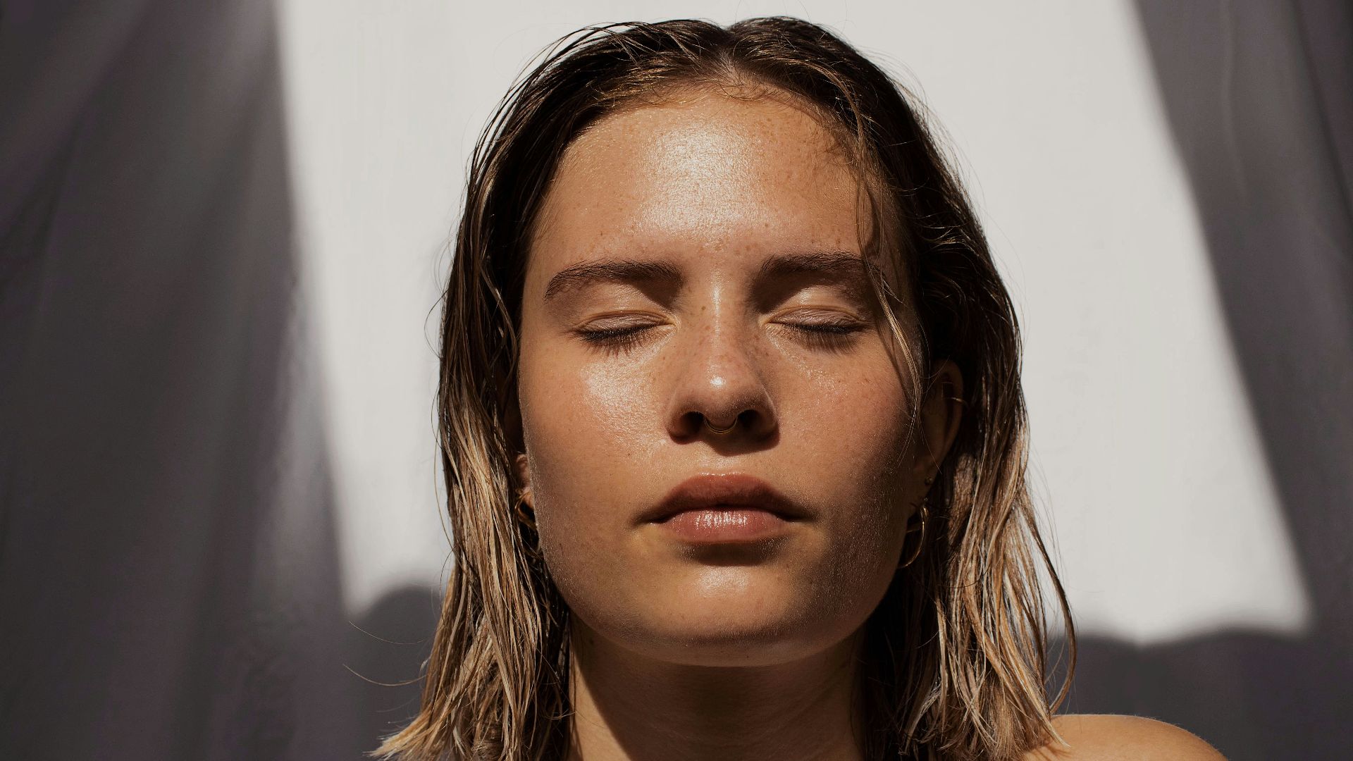 woman in white tank top