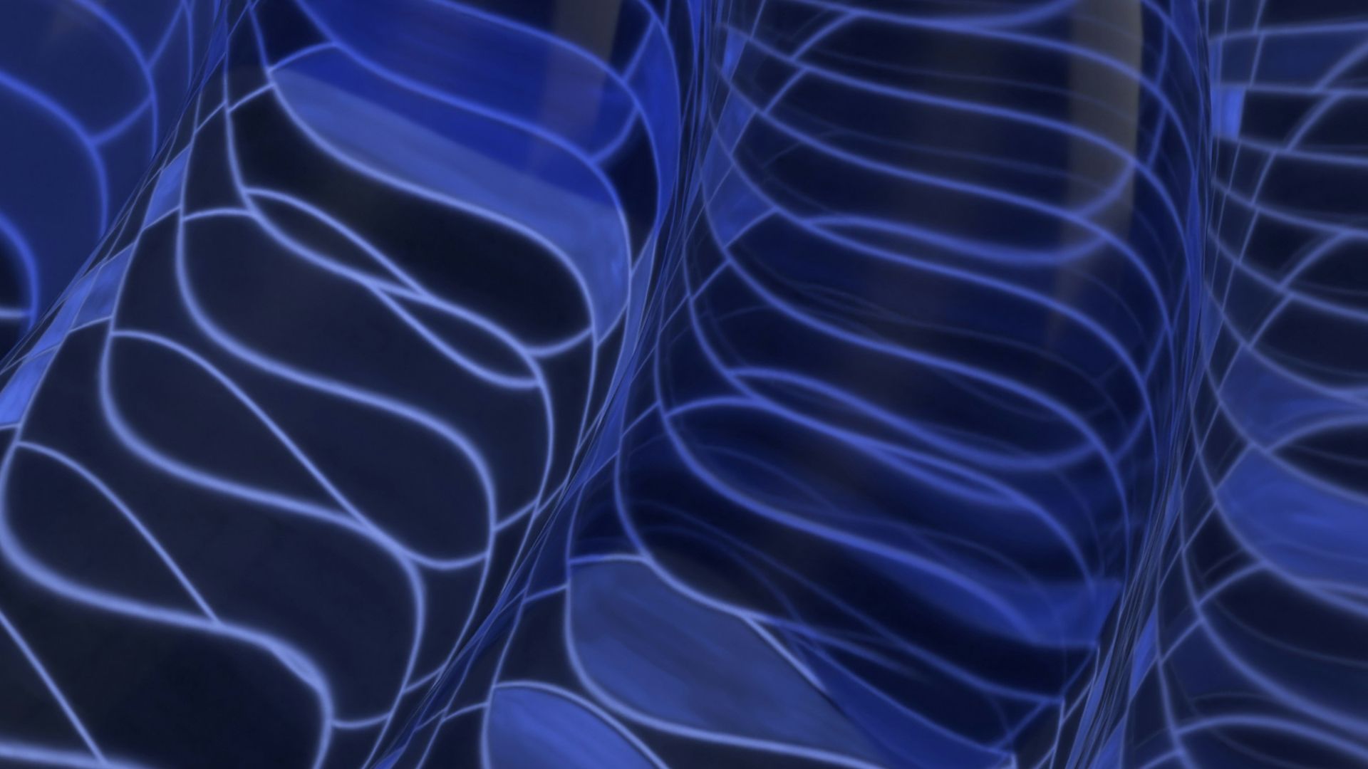 a computer generated image of a bunch of curved objects