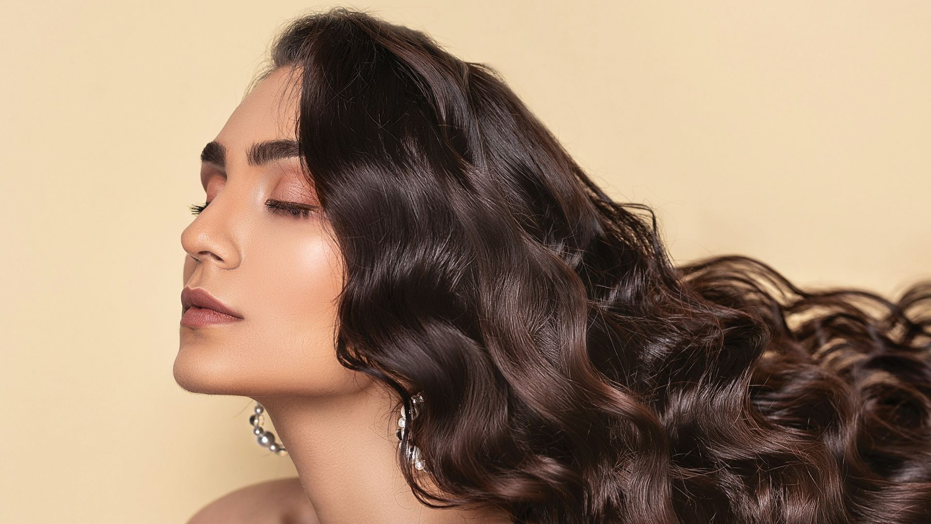 topless woman with eyes closed