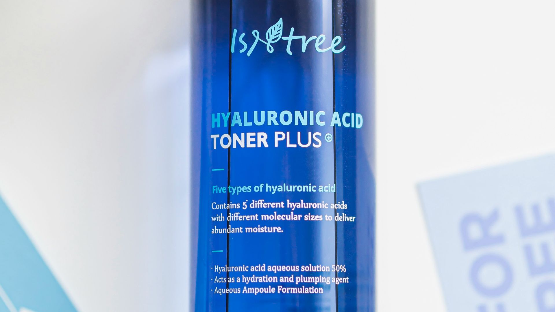 blue and white plastic bottle