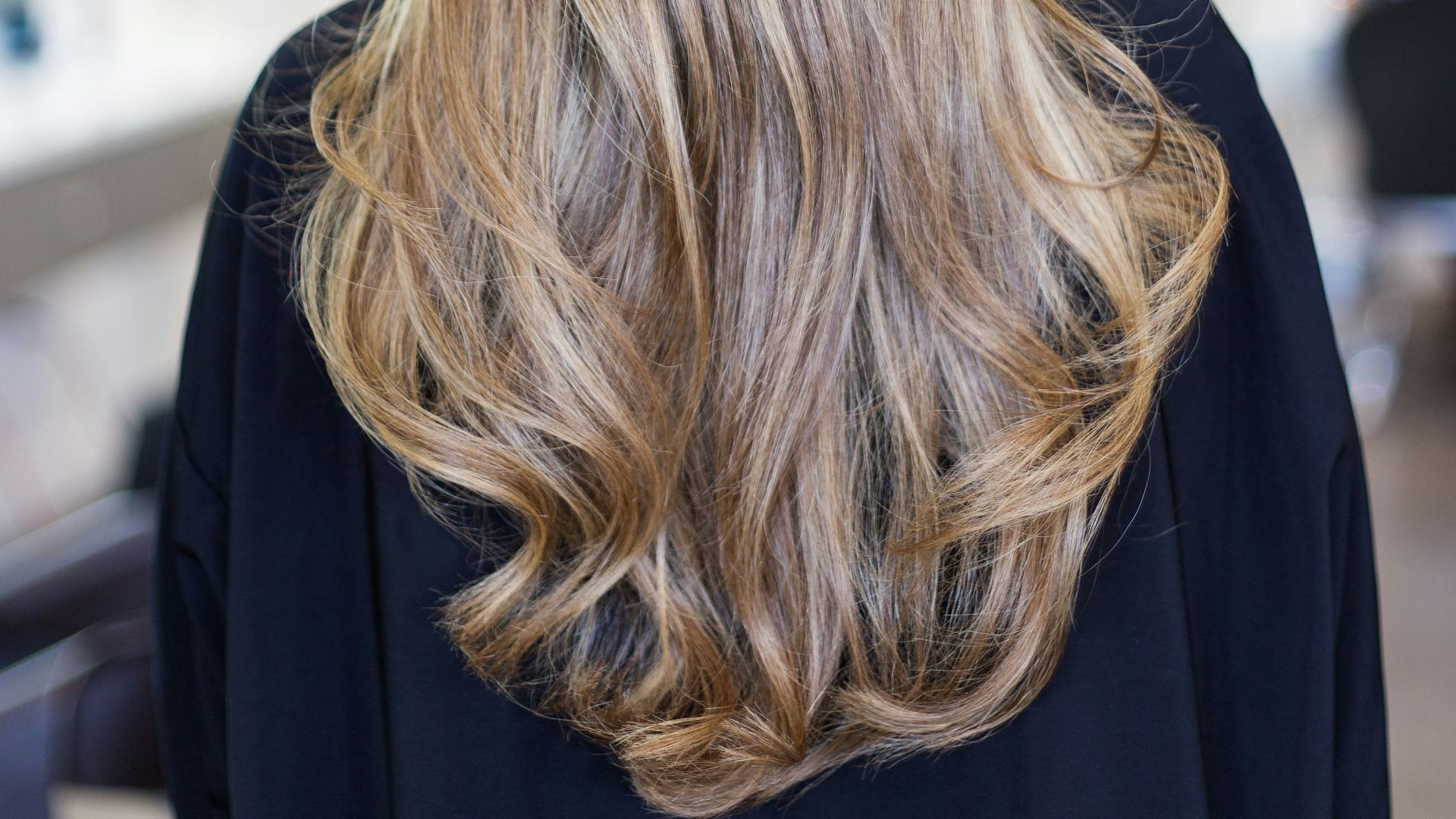 person wearing black top