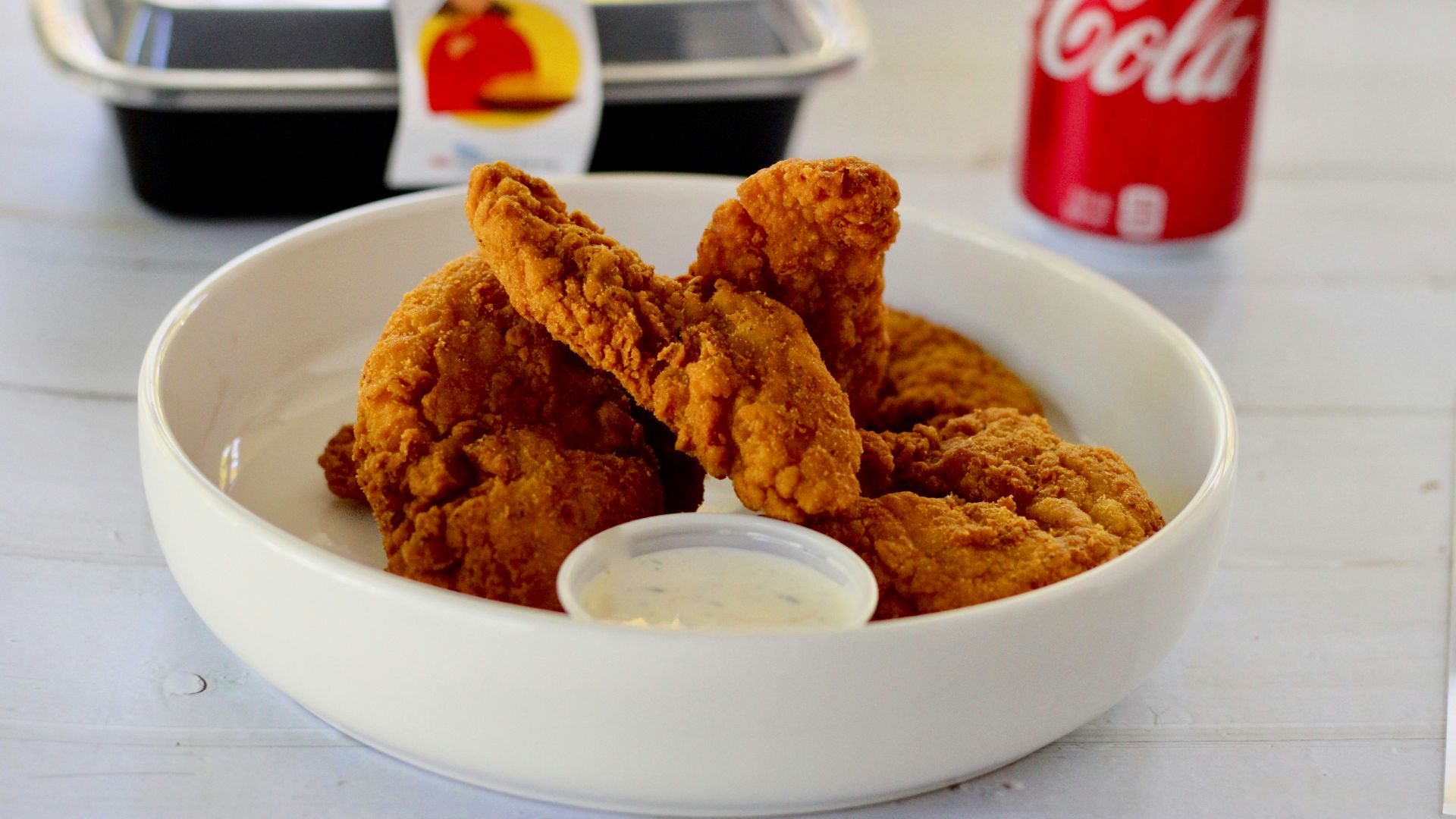 fried chicken on white ceramic plate