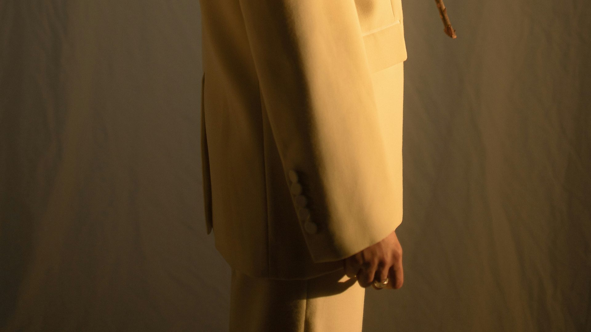 woman holding dried flower