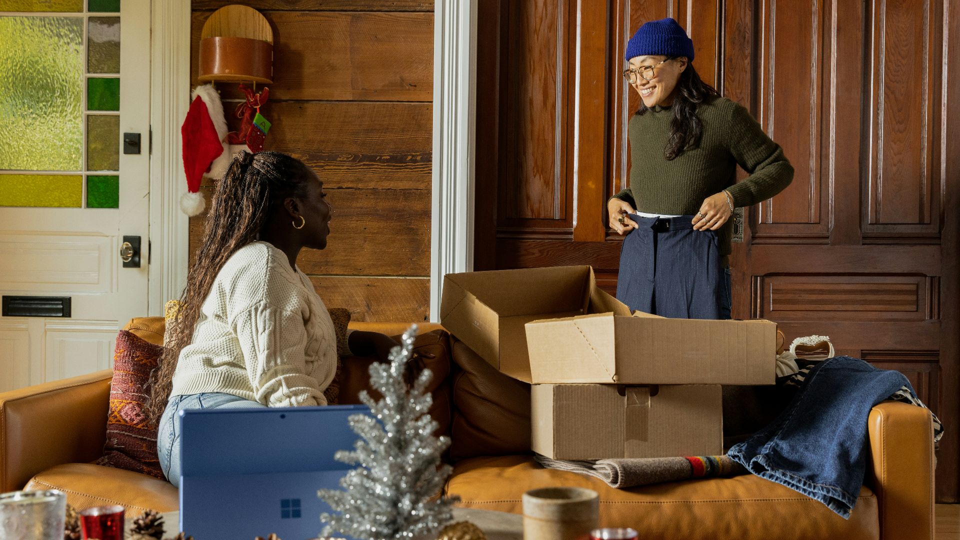 a group of people sitting at a table