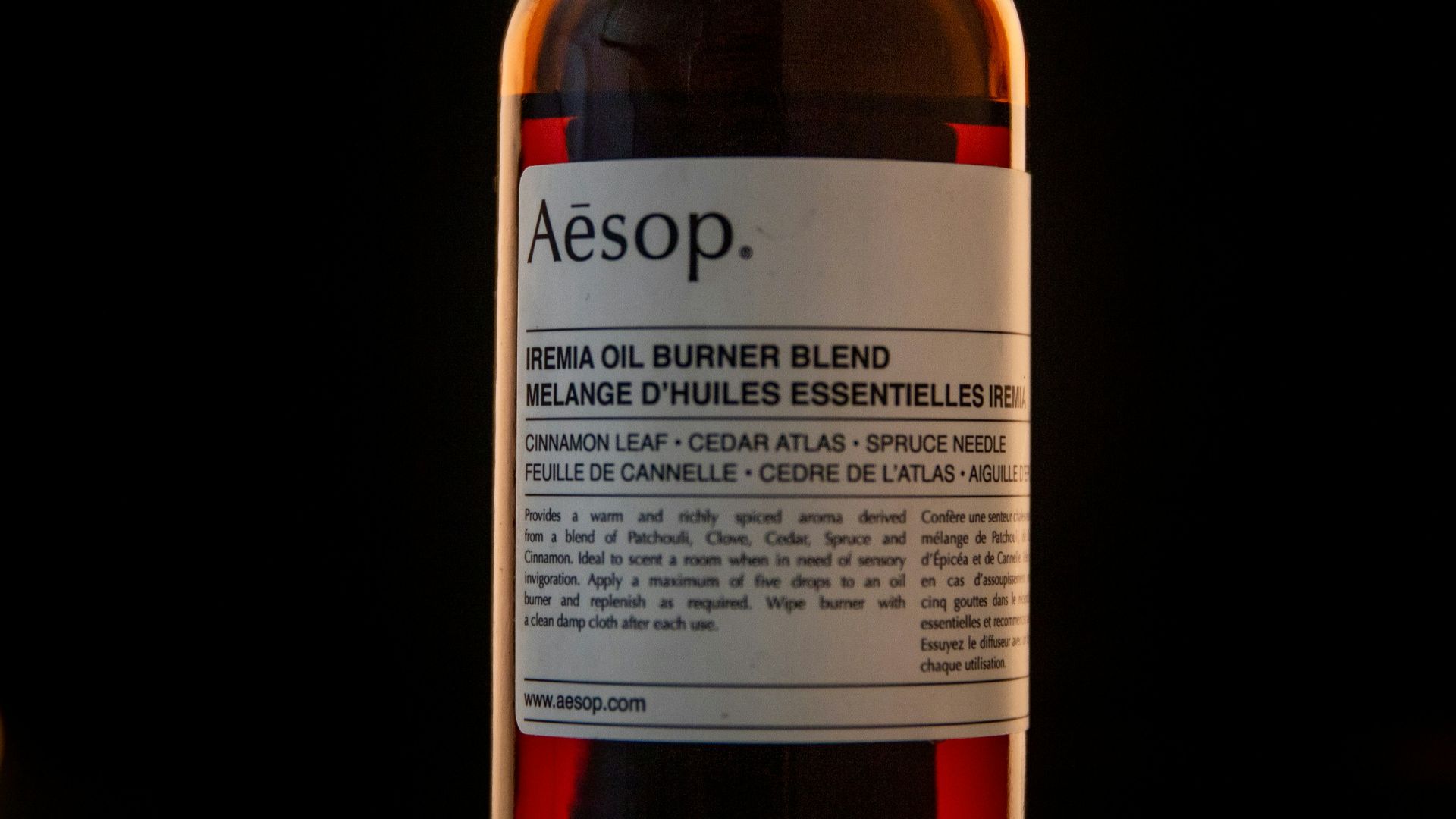brown glass bottle showing back content