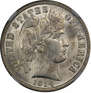 591px-1914_Barber_Dime_NGC_MS64plus_Obverse-296x300.png