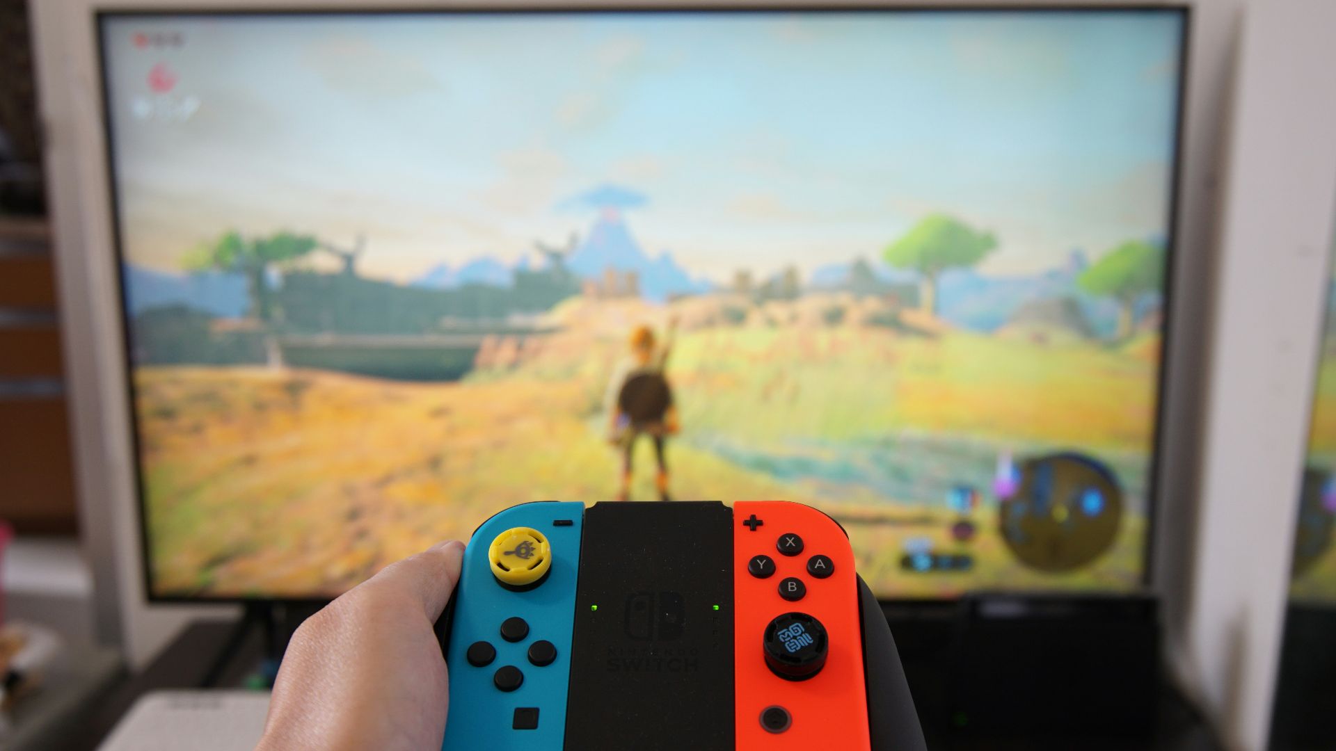 black and red game controller