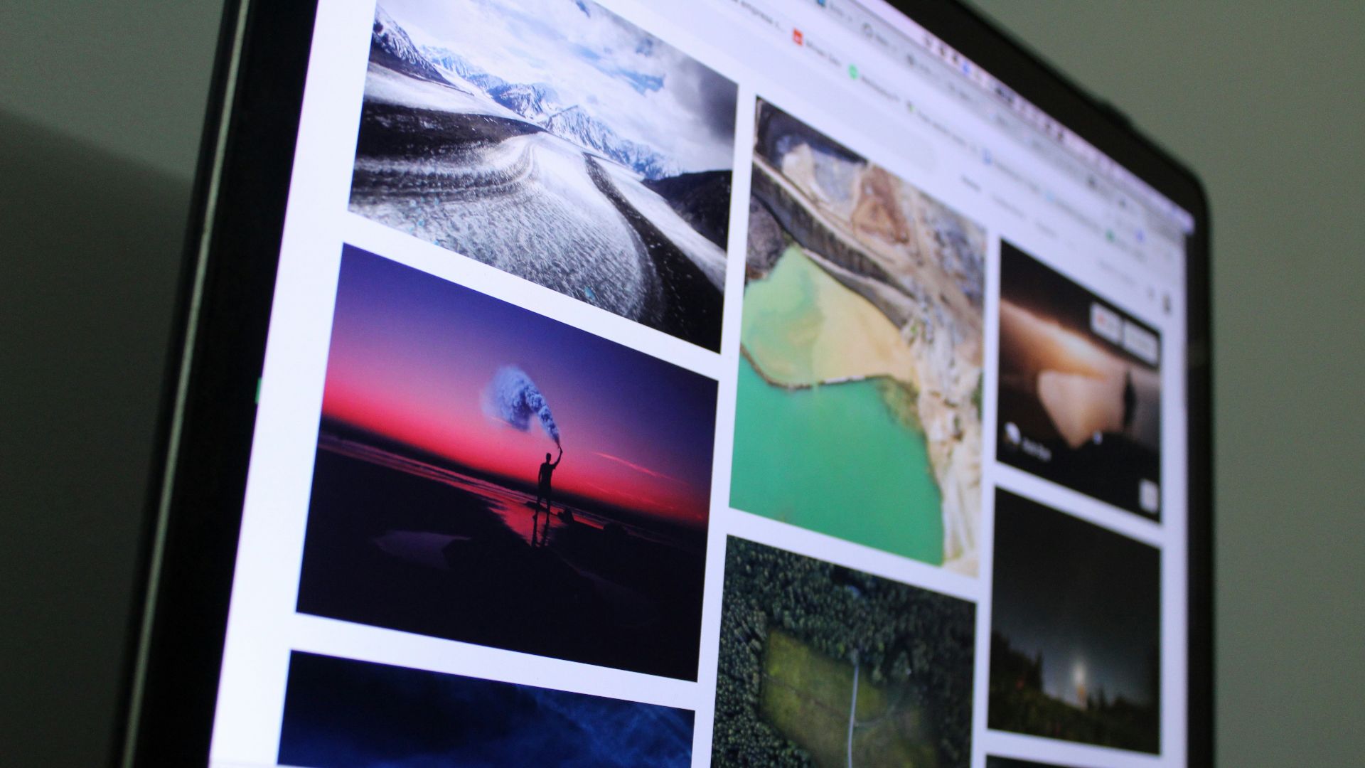 flat screen television turned-on