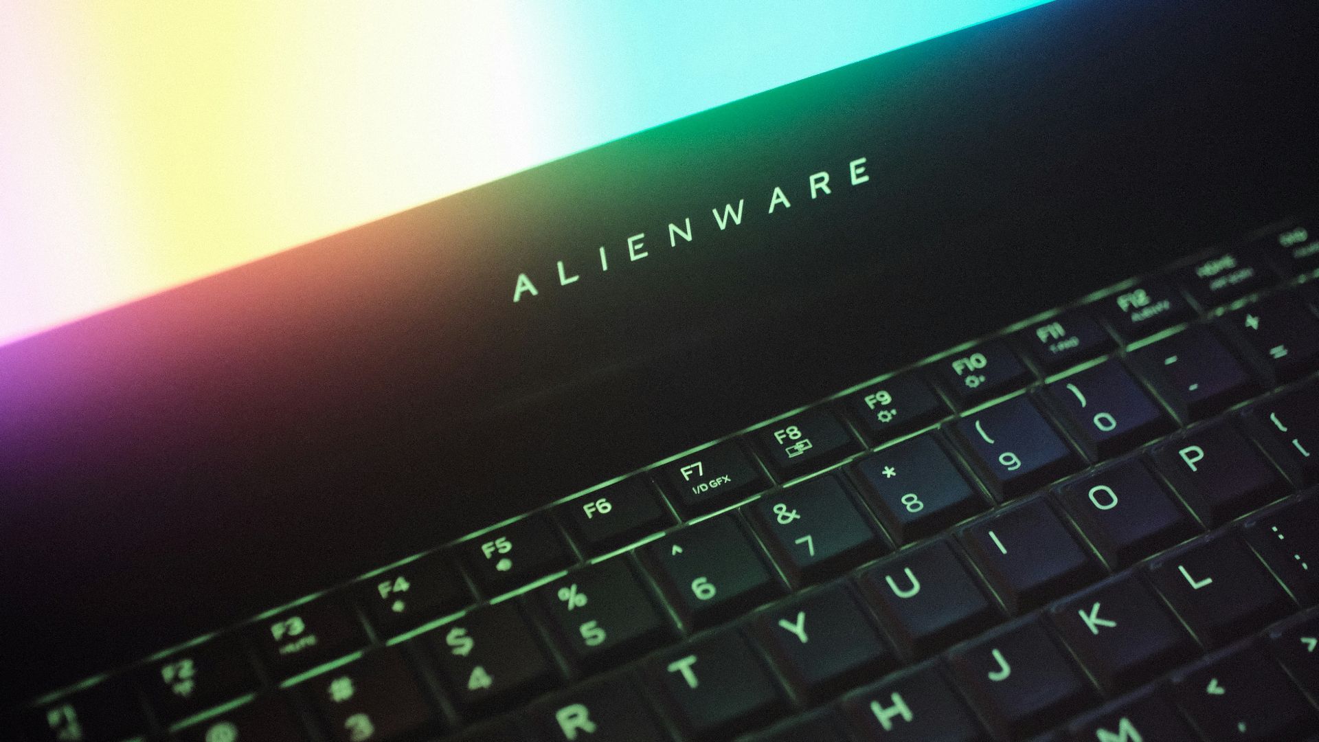 a close up of the keyboard of a laptop