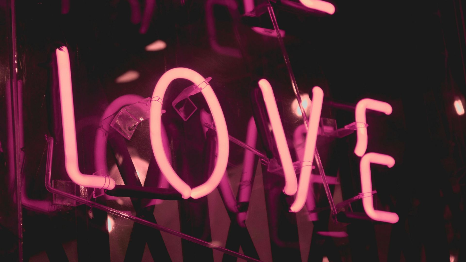 pink Love neon signage