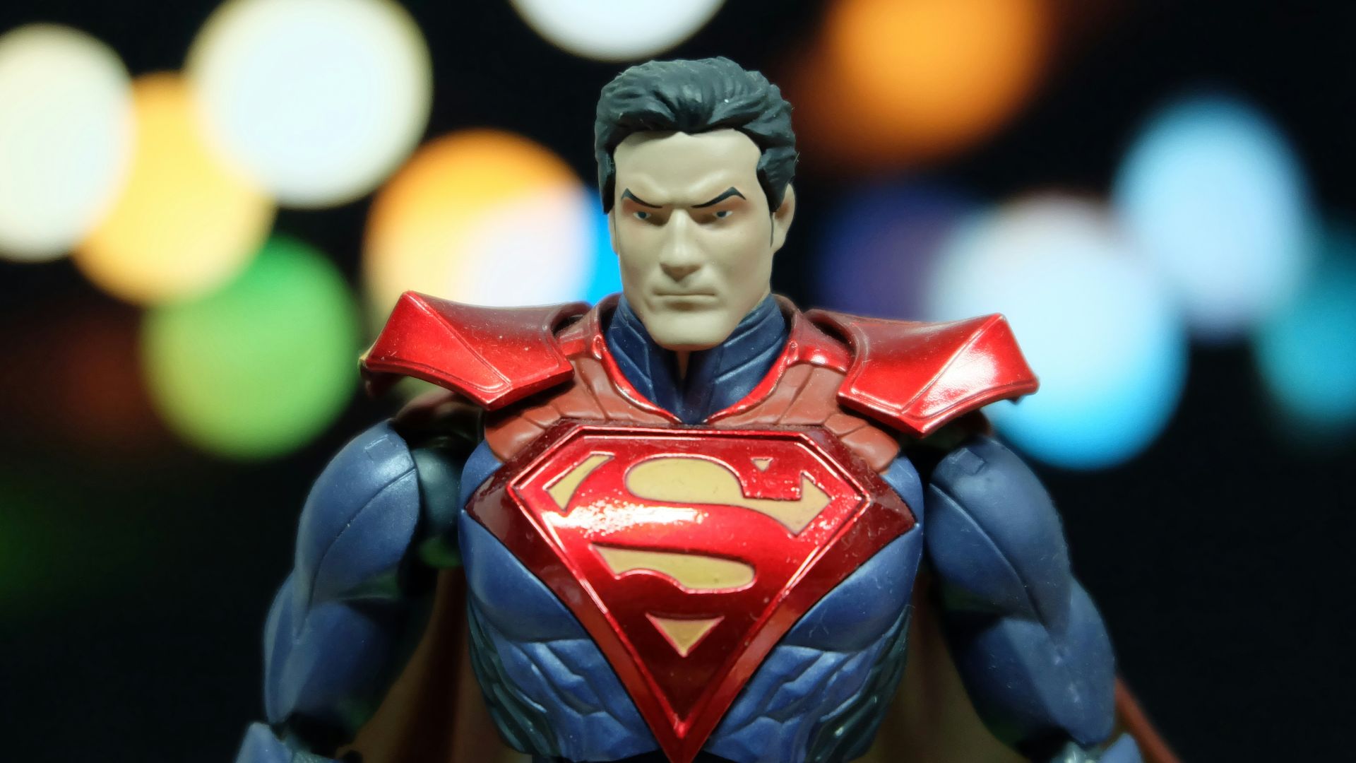 a close up of a superman action figure