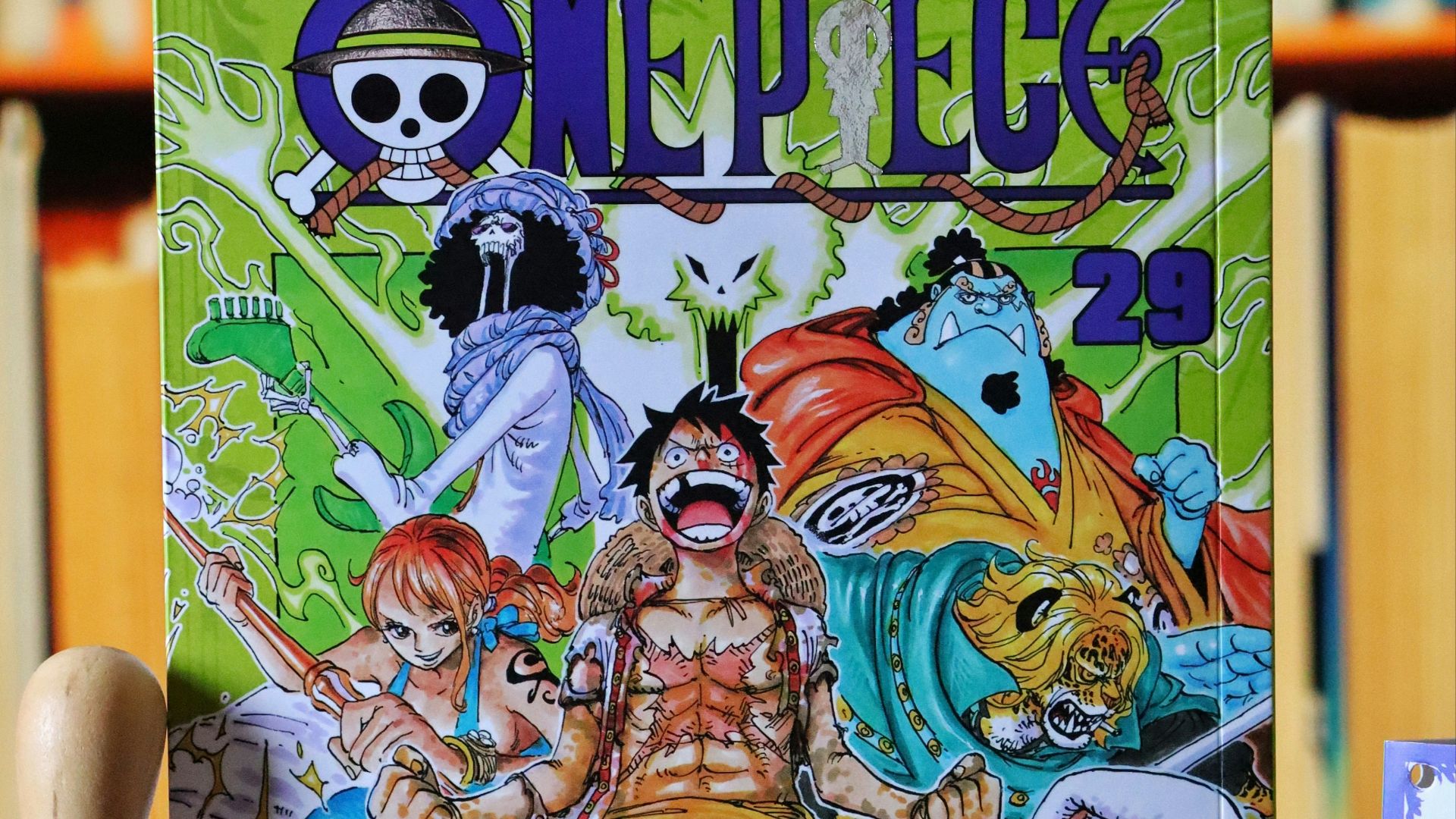 A picture of some anime characters on a table