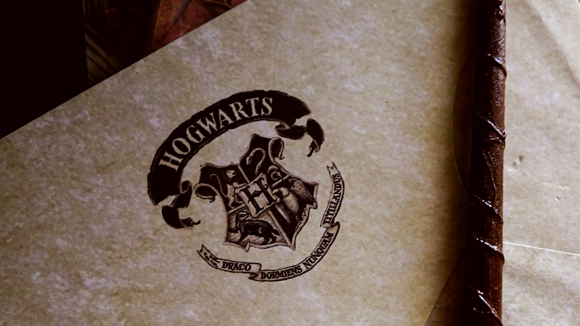 a harry potter logo on a piece of paper
