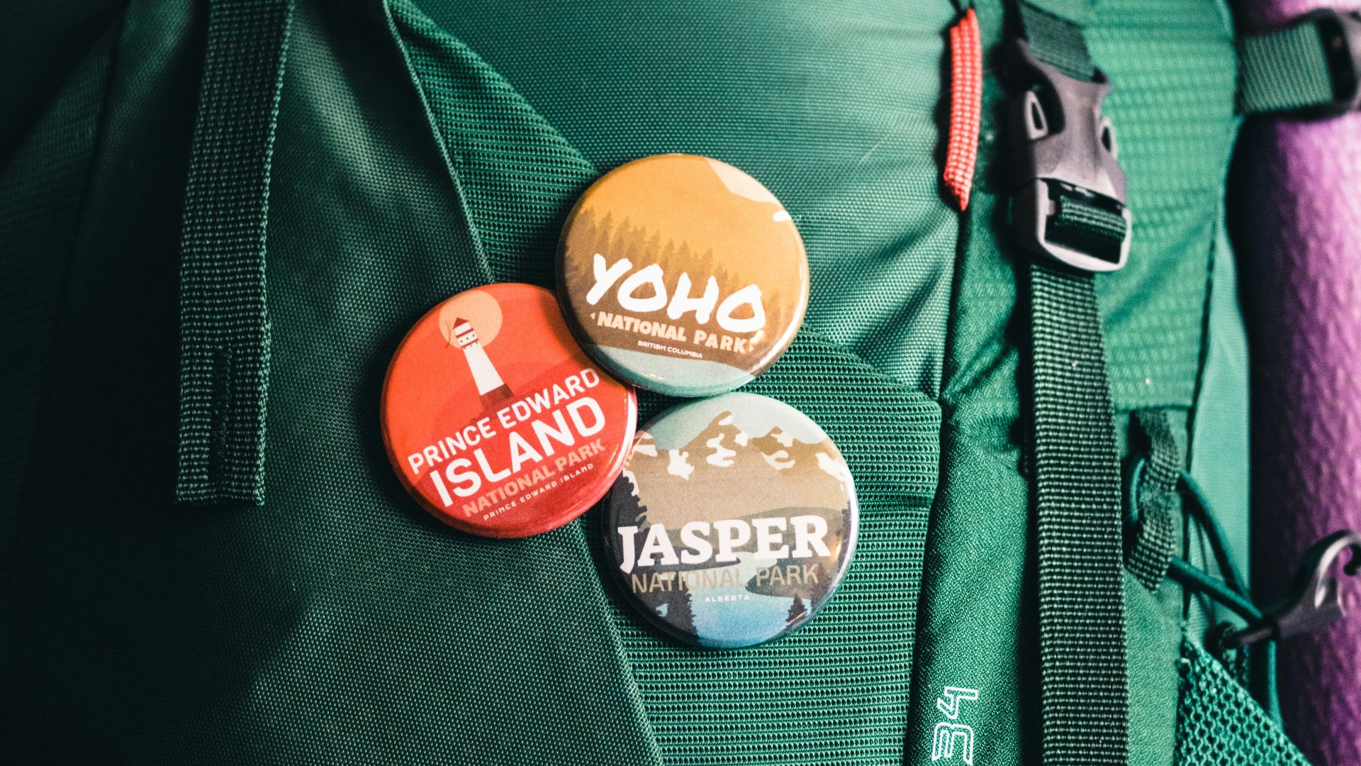 orange and white round pin