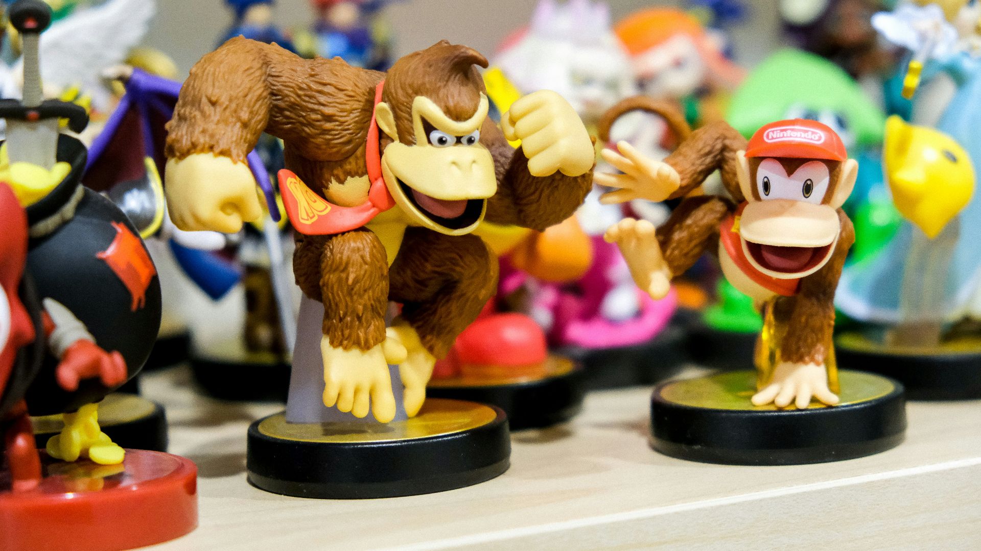 Donkey Kong vinyl figure on table