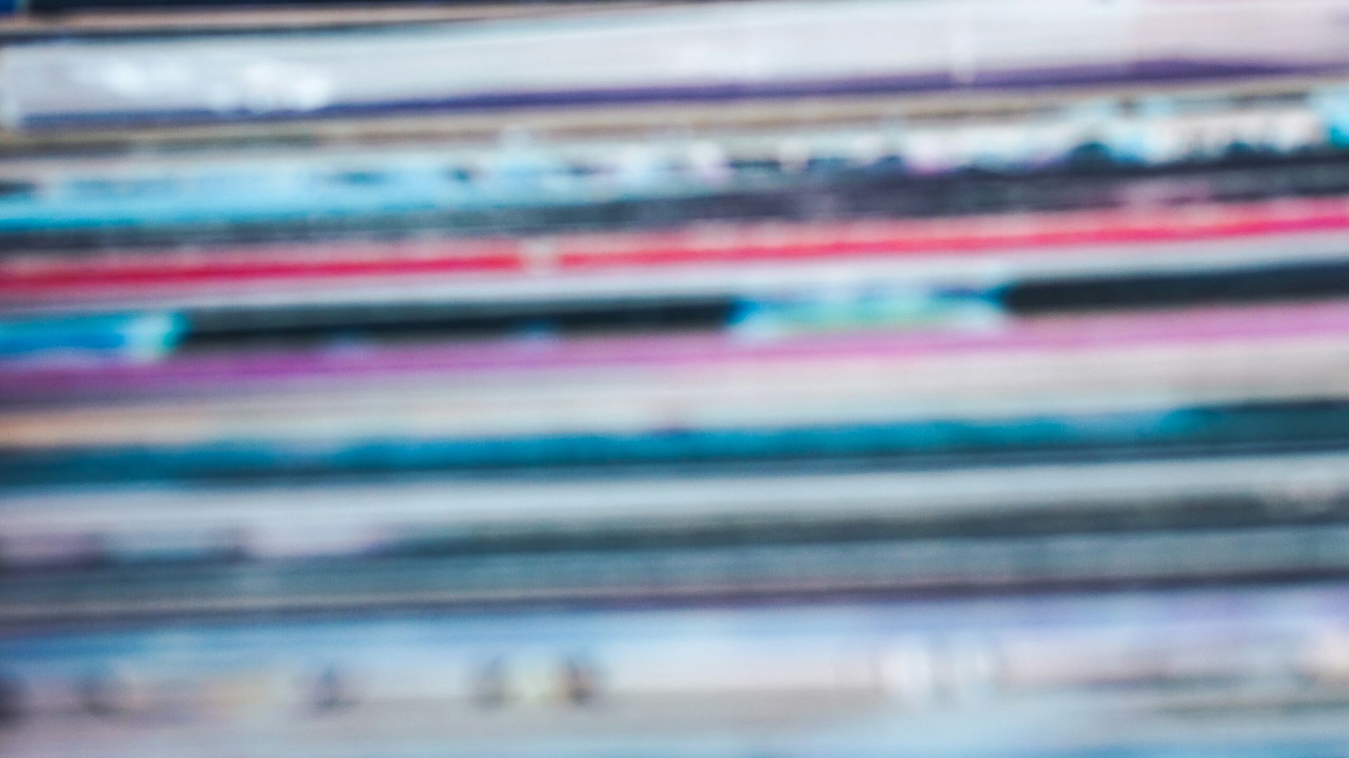 tilt shift lens photography of books