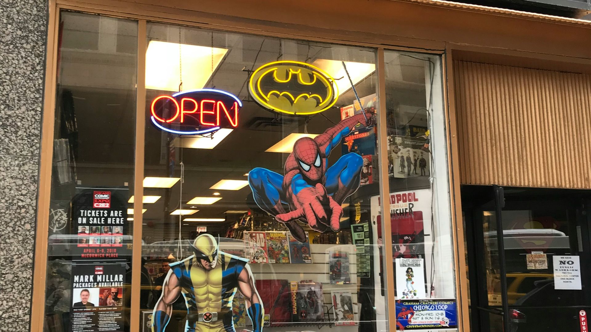 Comics store at daytime