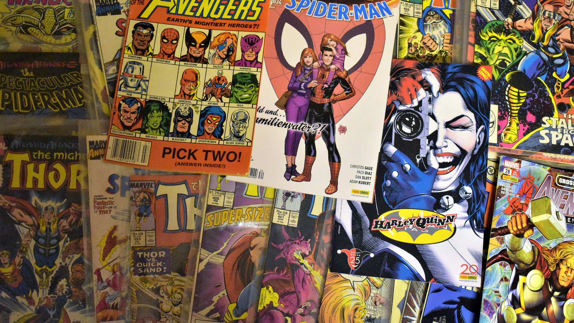 the joker comic book on brown wooden table