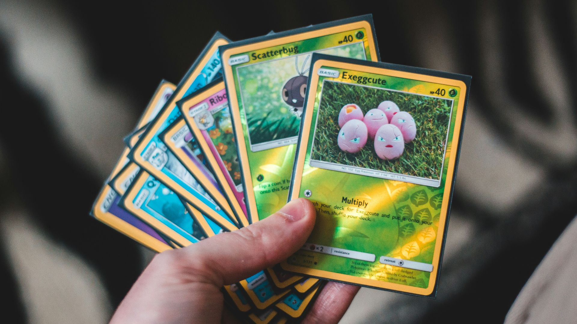 yellow green and red trading card