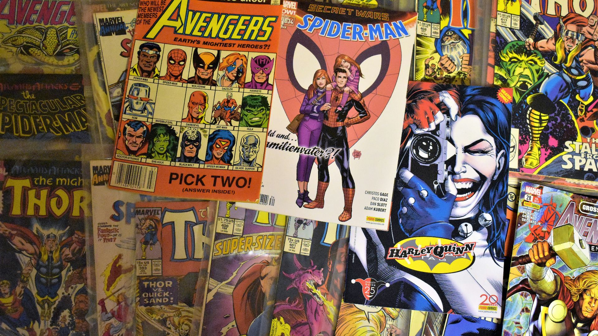 the joker comic book on brown wooden table