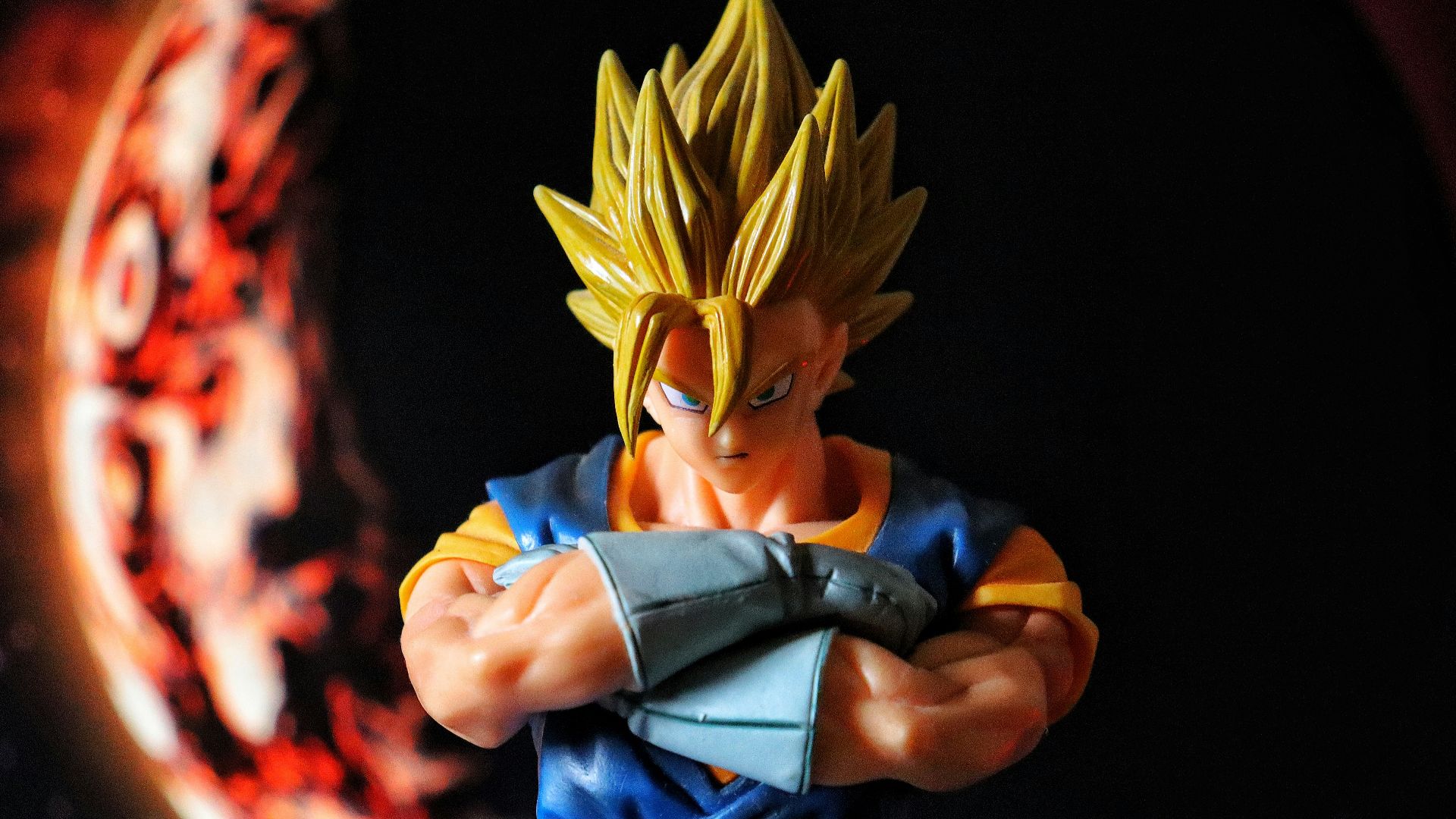 A close up of a dragon ball action figure