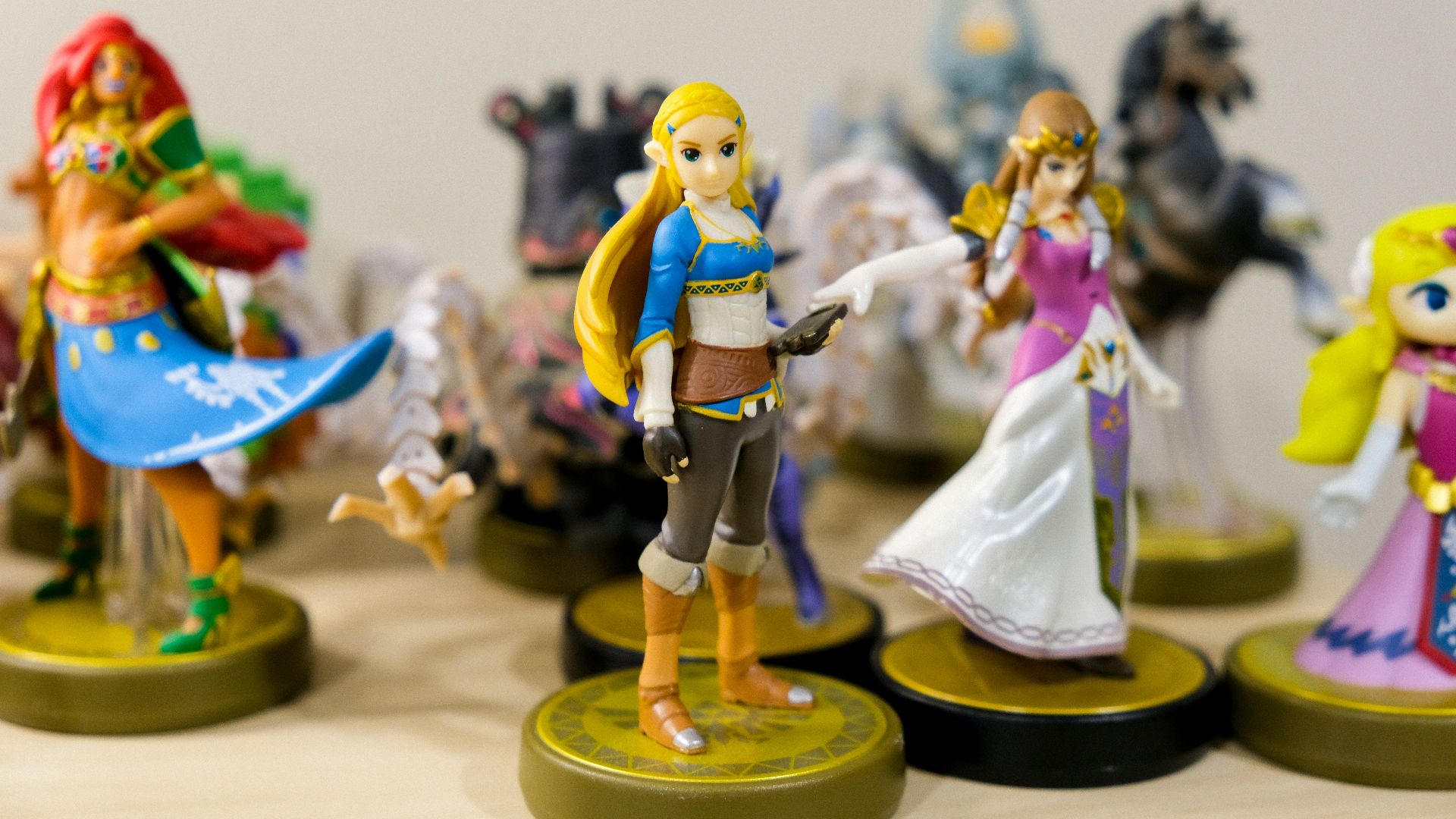 assorted-color anime character figurines