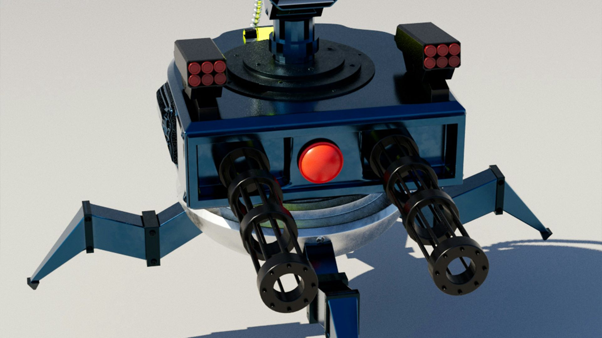 a computer generated image of a robot with wheels