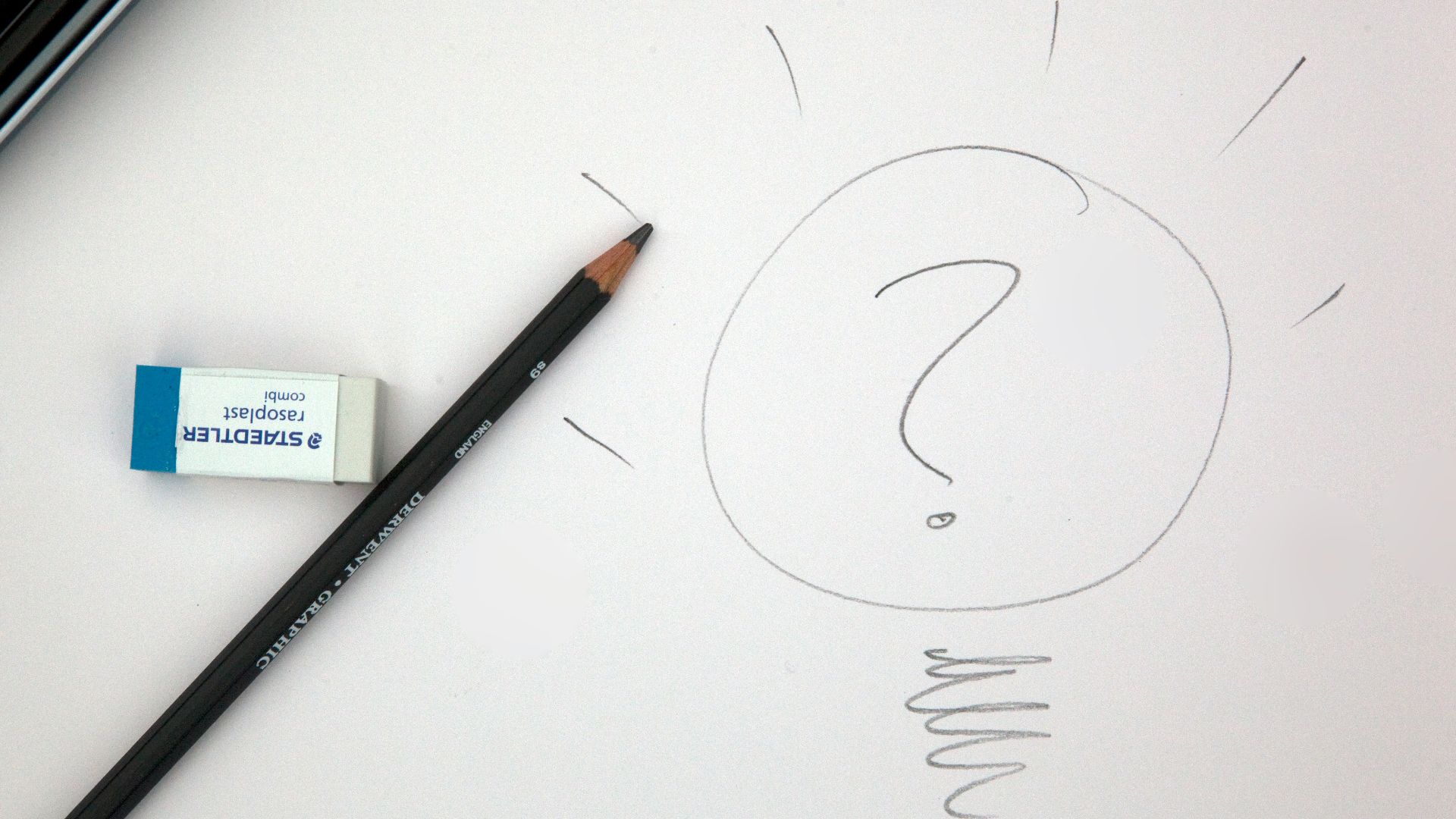 black pencil on white printerpaper