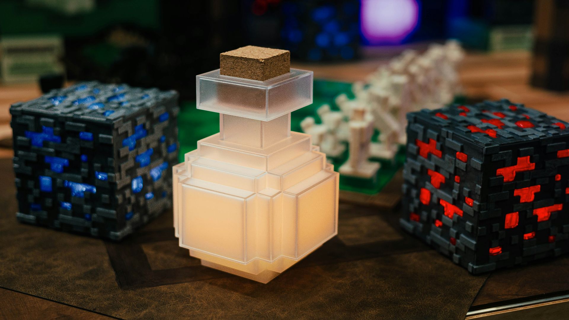 a couple of blocks sitting on top of a table