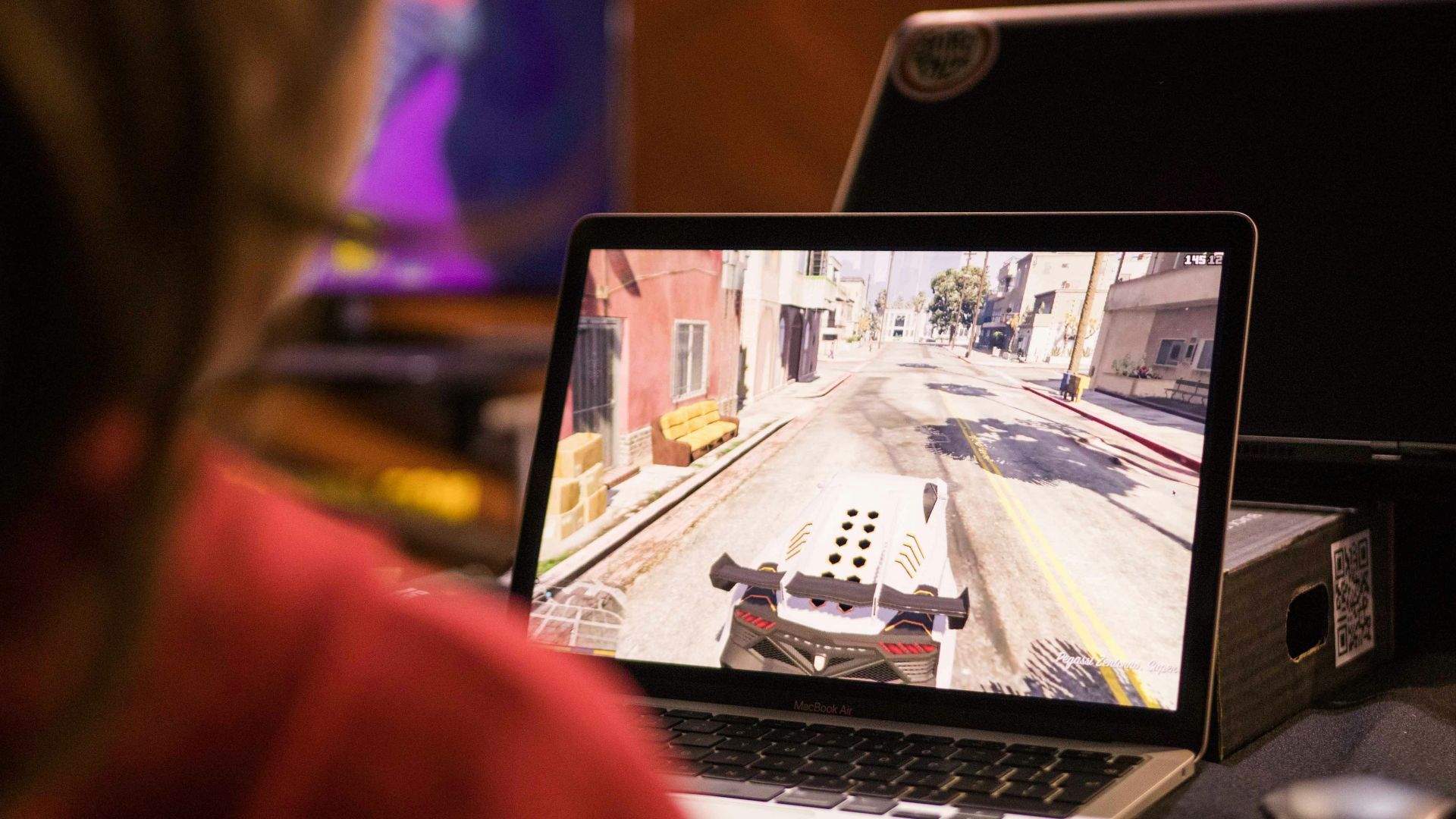 a person using a laptop