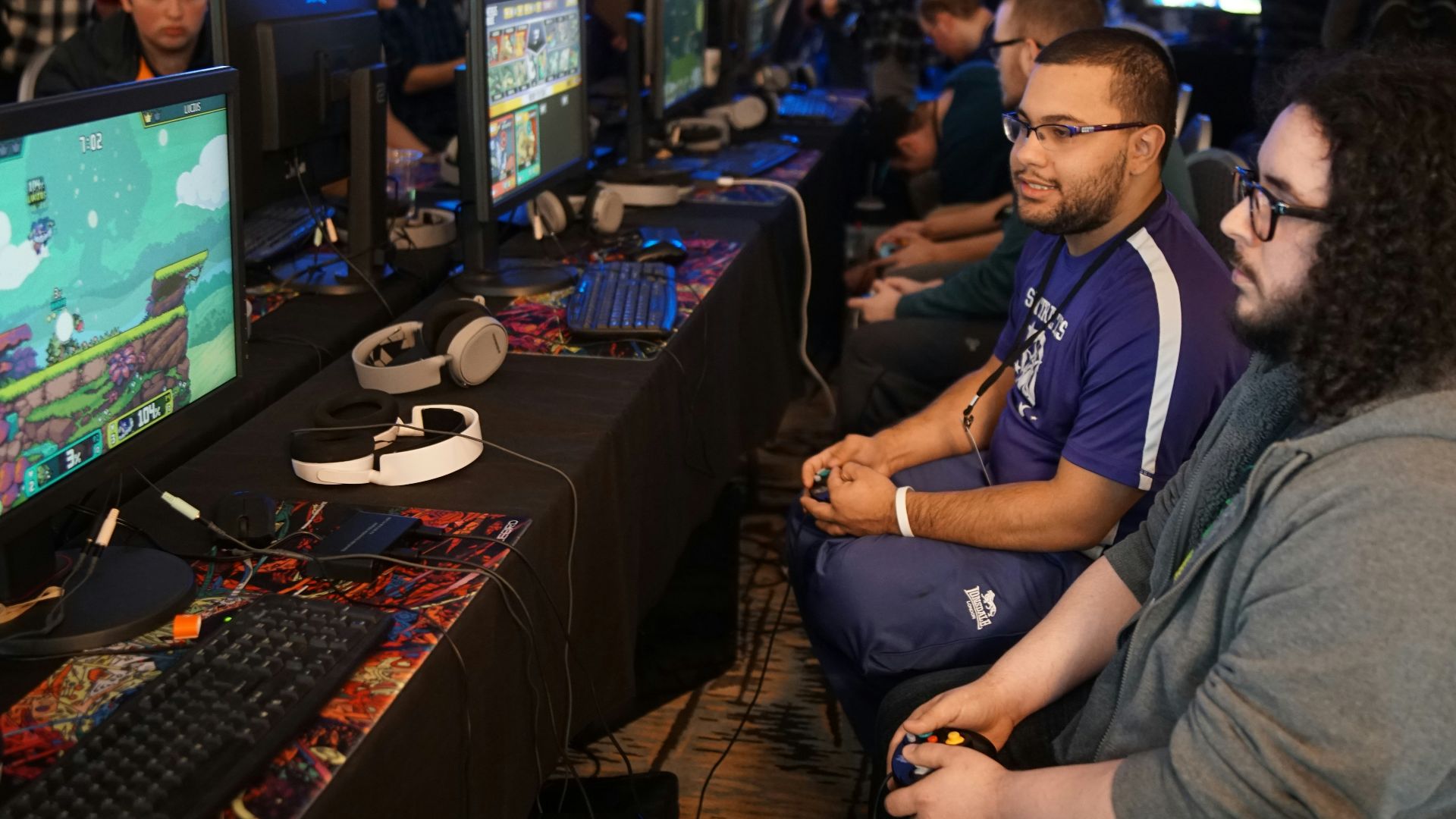 group of people playing online games