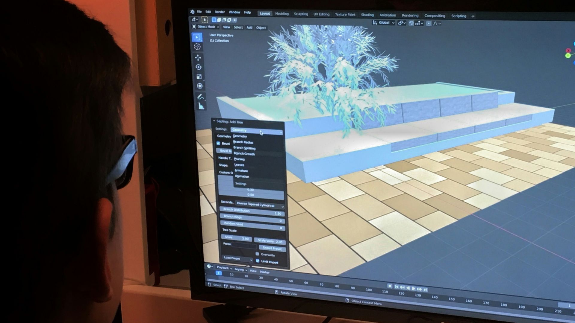 a person is looking at a computer screen