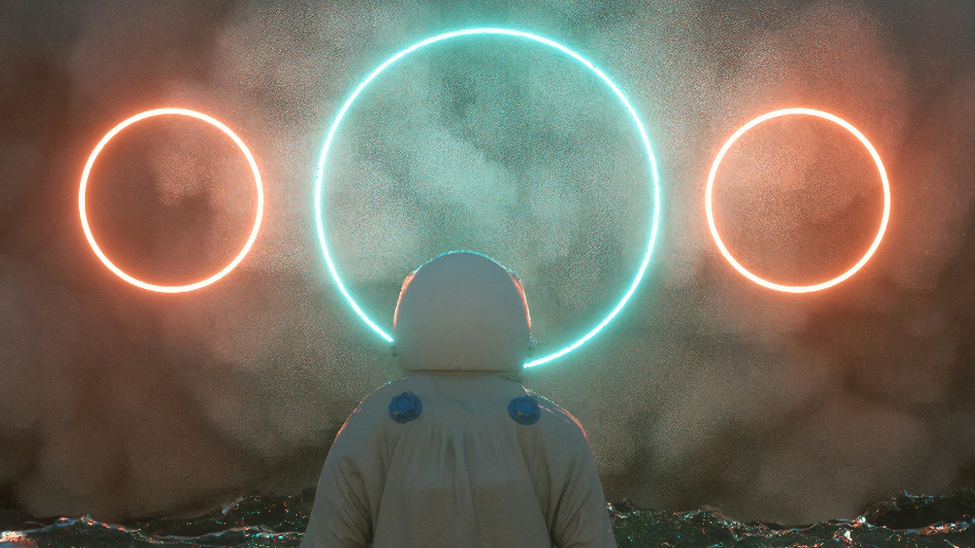 a person in a white suit