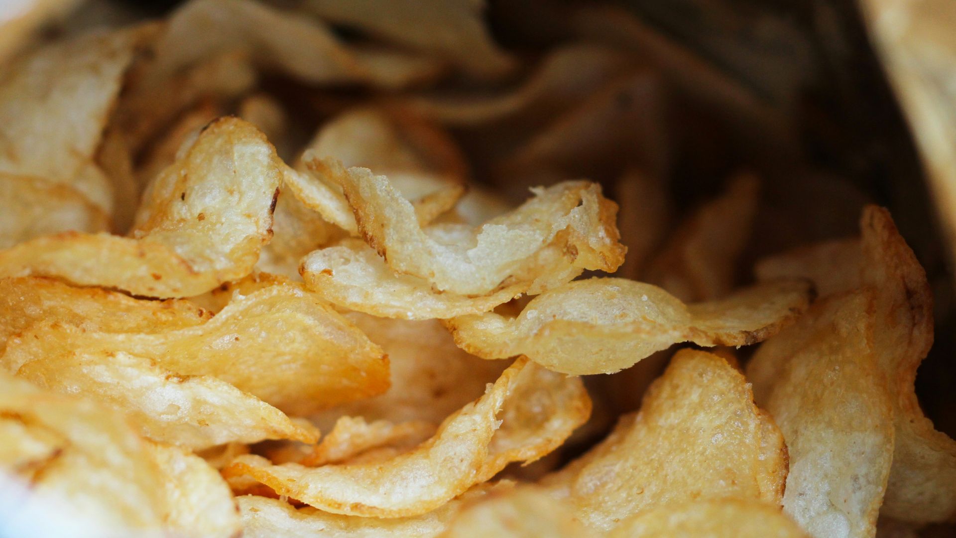 a close up of a bag of potato chips
