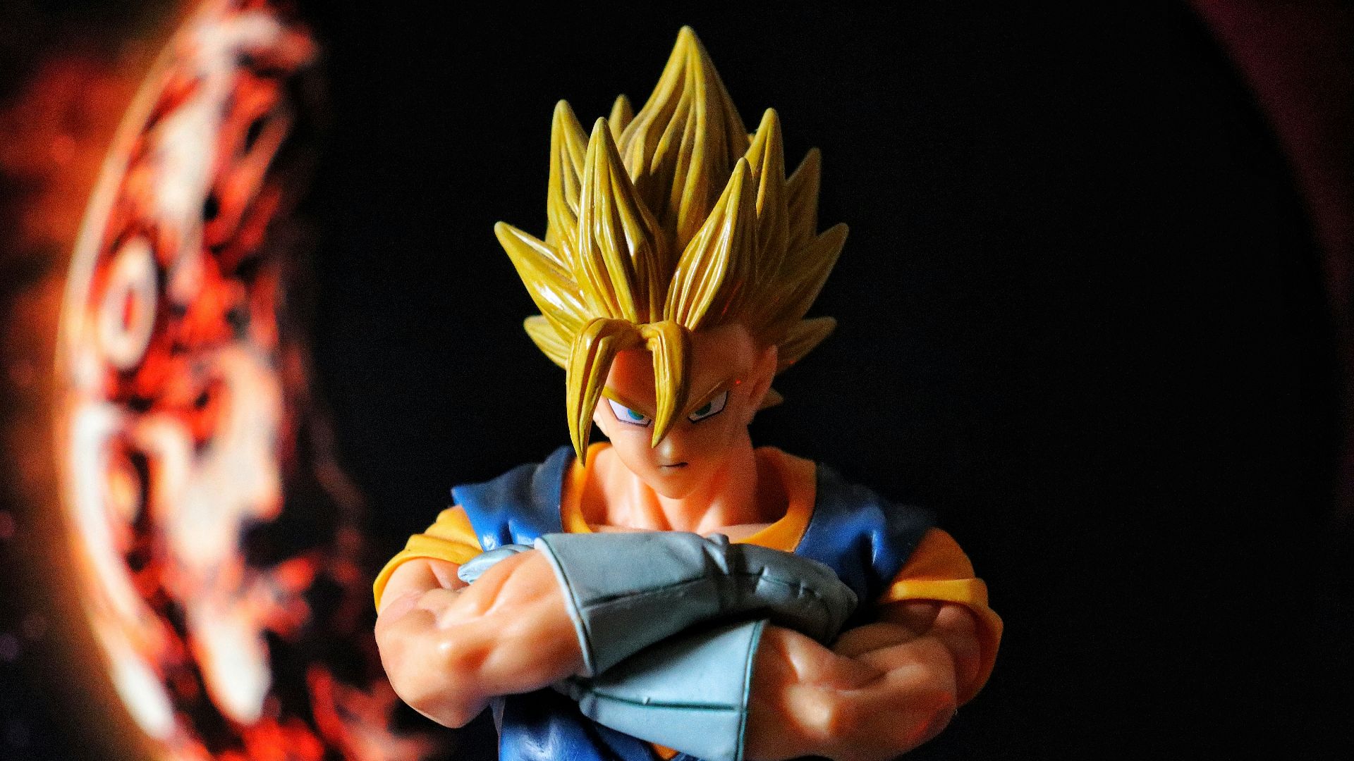 A close up of a dragon ball action figure