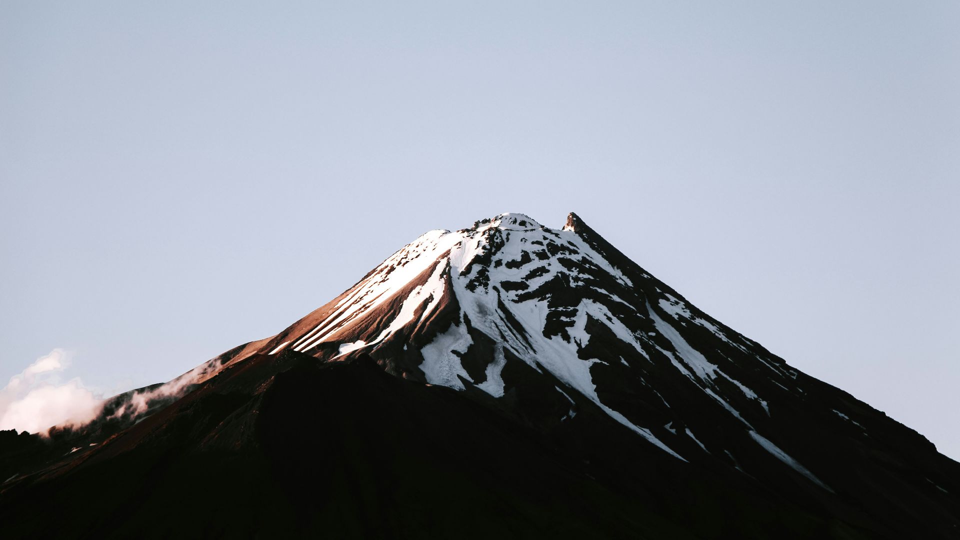 mountain alp under clear sky